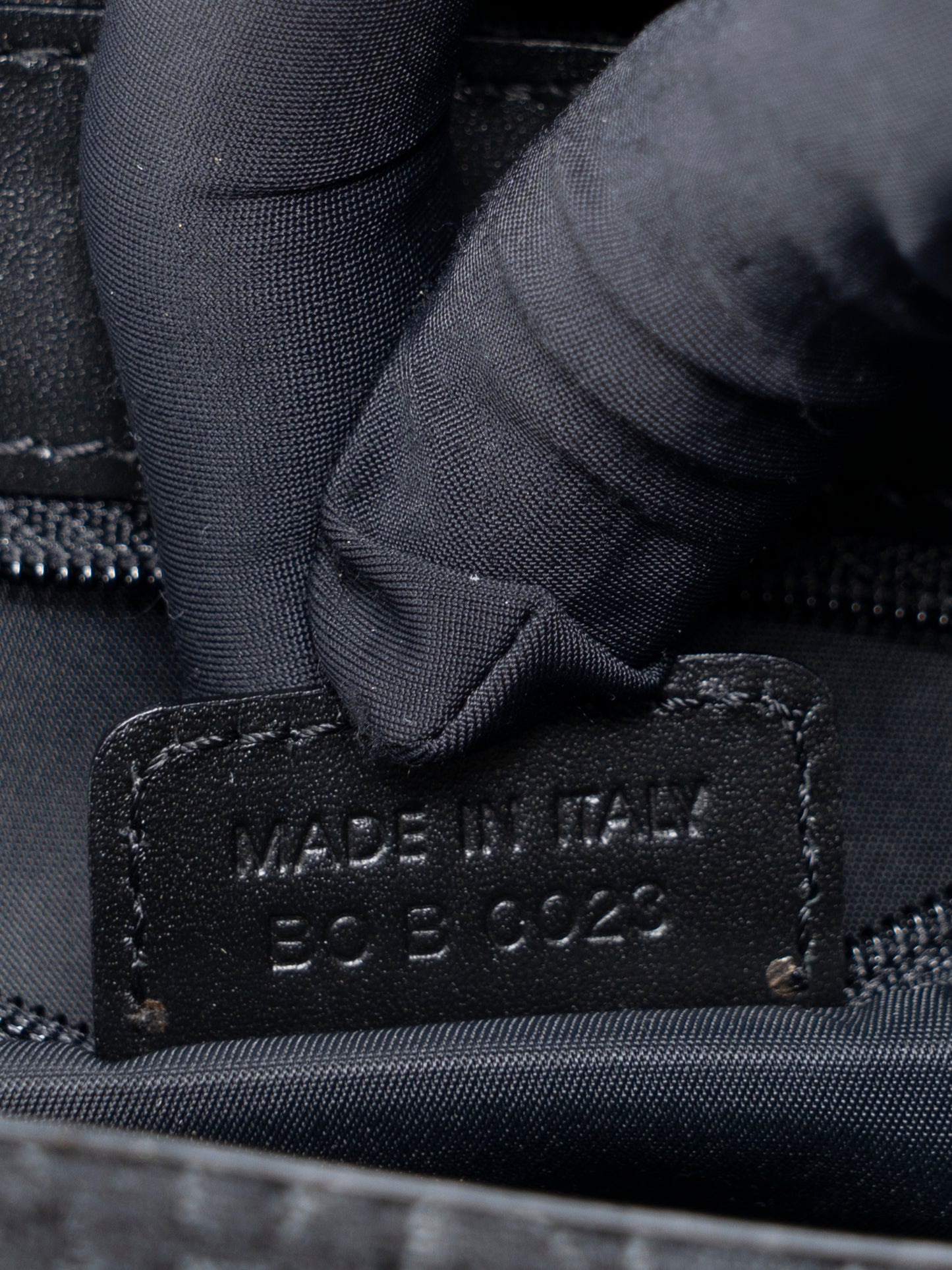 ディオール トロッター ストリートシック ショルダーバッグ レザー×キャンバス ブラック シルバー金具