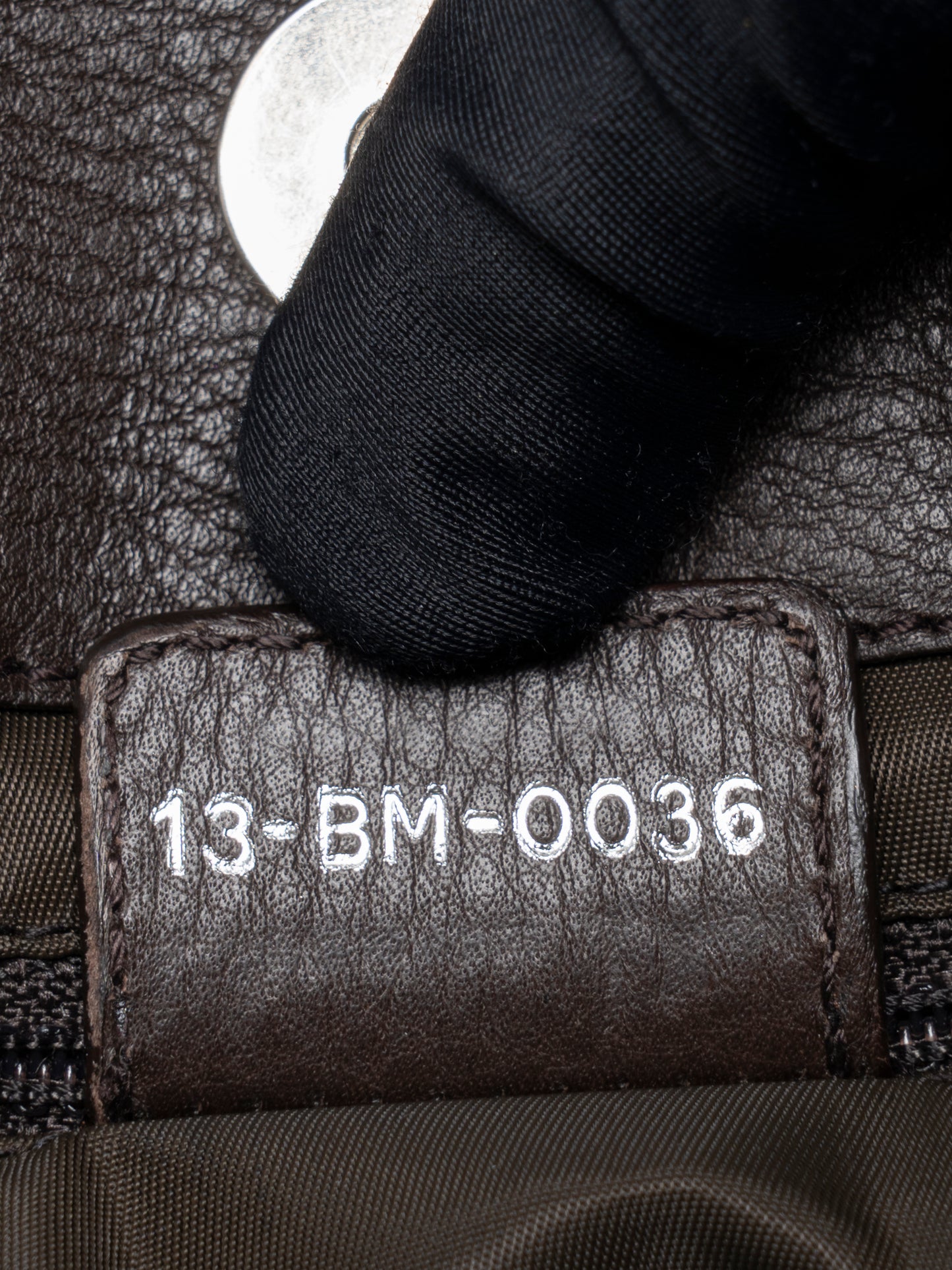 デイオール ストリートシック マルチポケット ハンドバッグ レザー×キャンバス ダークブラウン シルバー金具