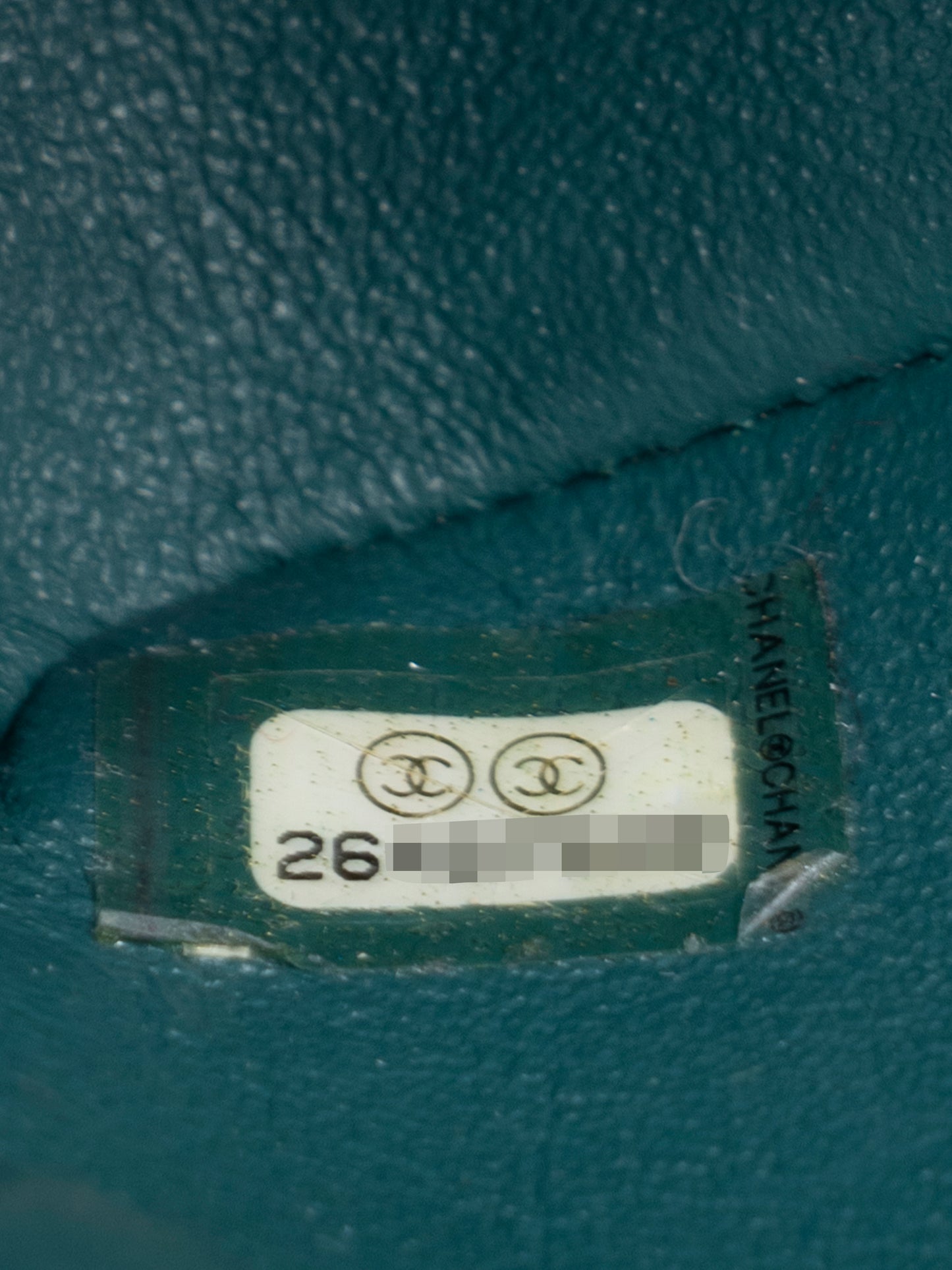 シャネル ミニマトラッセ20 チェーンショルダーバッグ キャビアスキン ダークグリーン シルバー金具