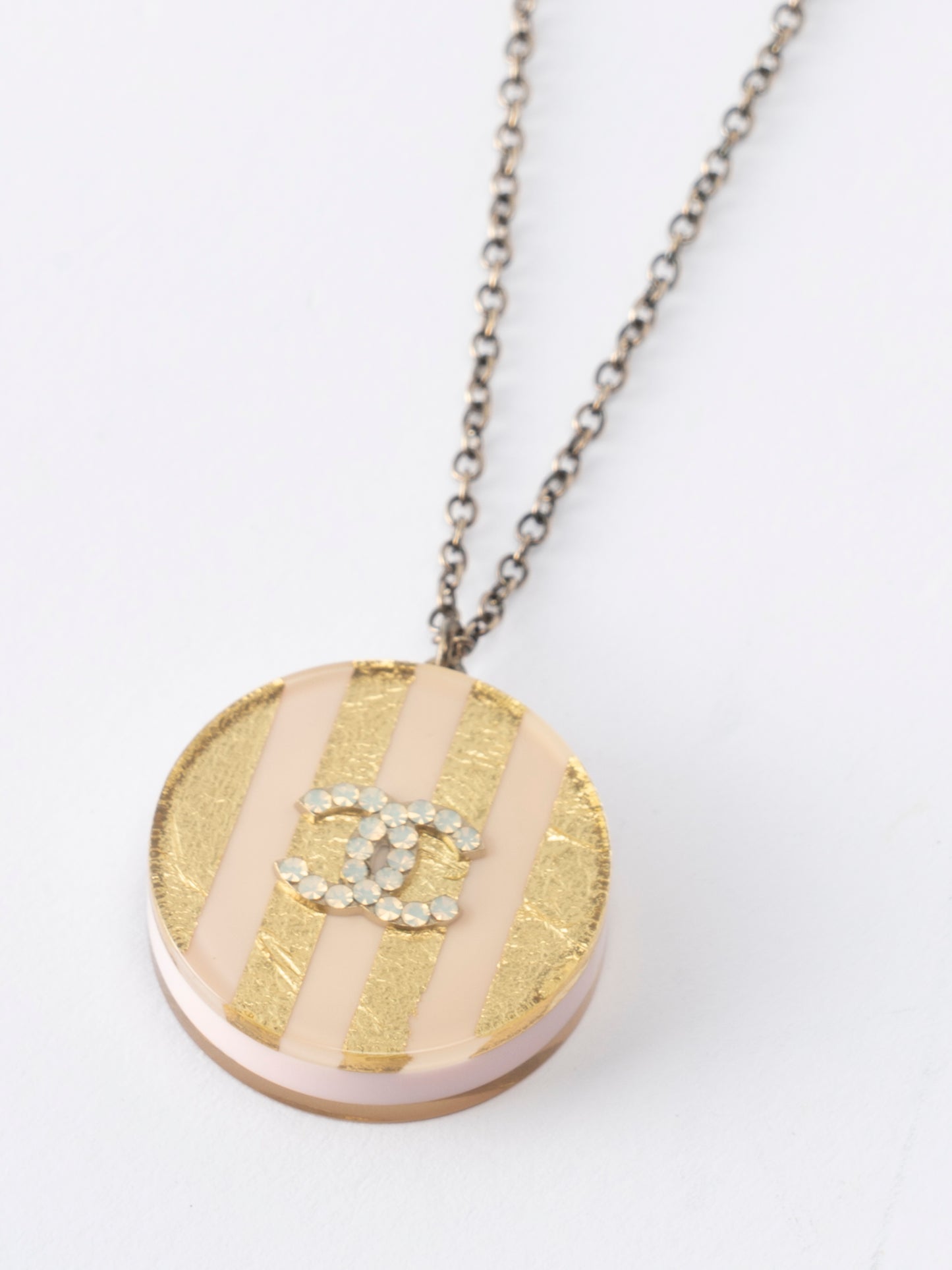 シャネル ココマーク ネックレス 金メッキ×レジン ゴールド