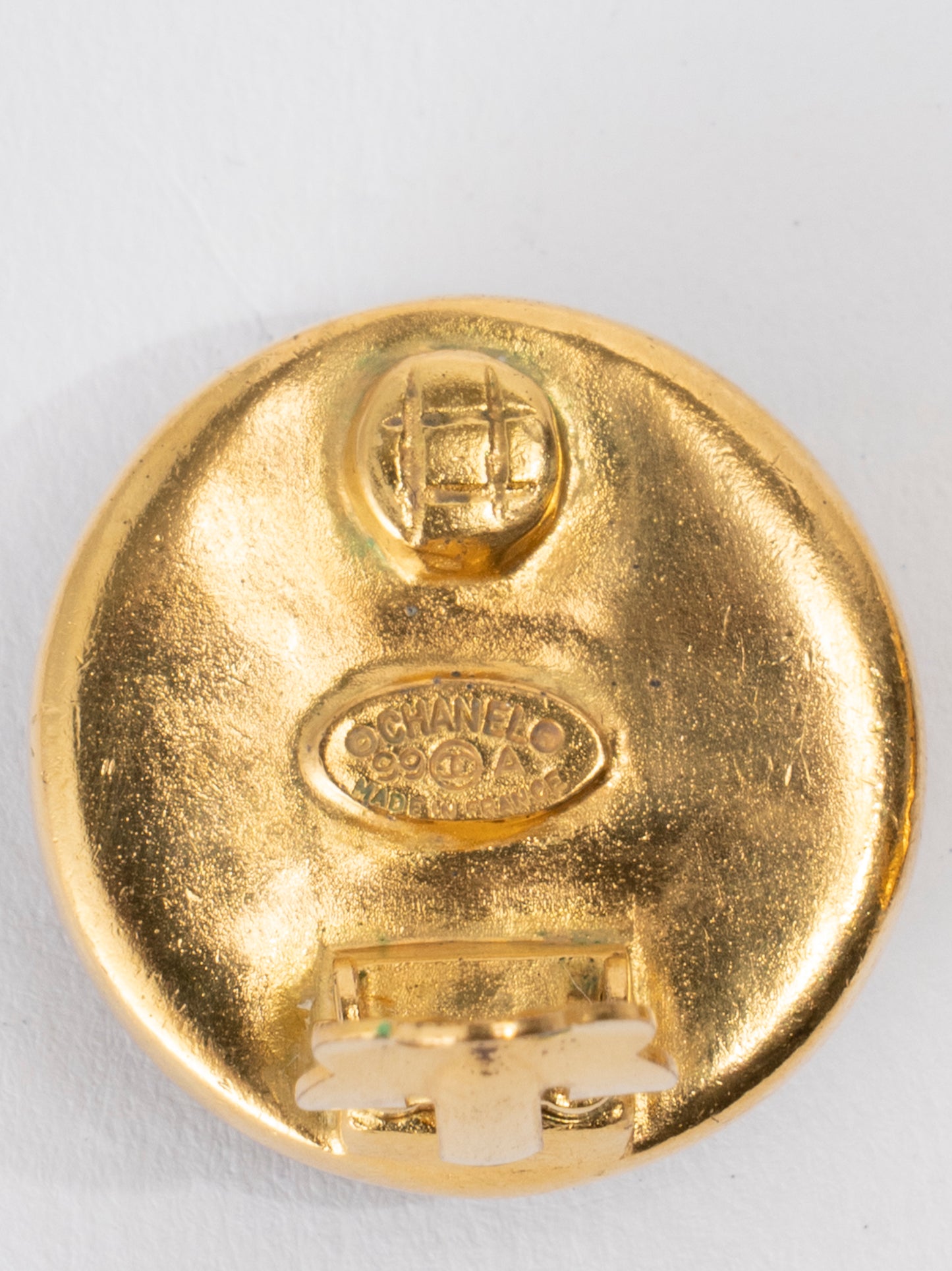 シャネル ココマーク イヤリング 金メッキ ブラウン