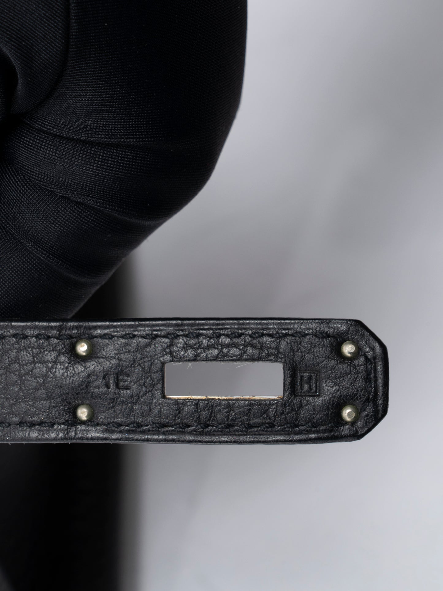 エルメス バーキン30 ハンドバッグ □H刻:2004年 トゴ ブラック シルバー金具