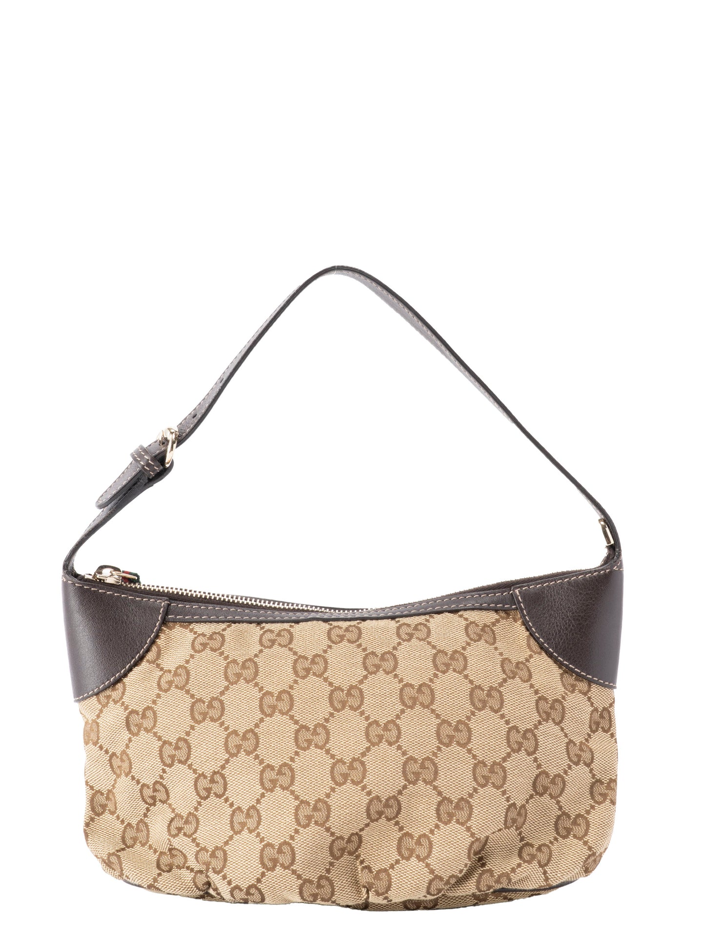 グッチ GGキャンバス ハンドバッグ キャンバス ベージュ ゴールド金具