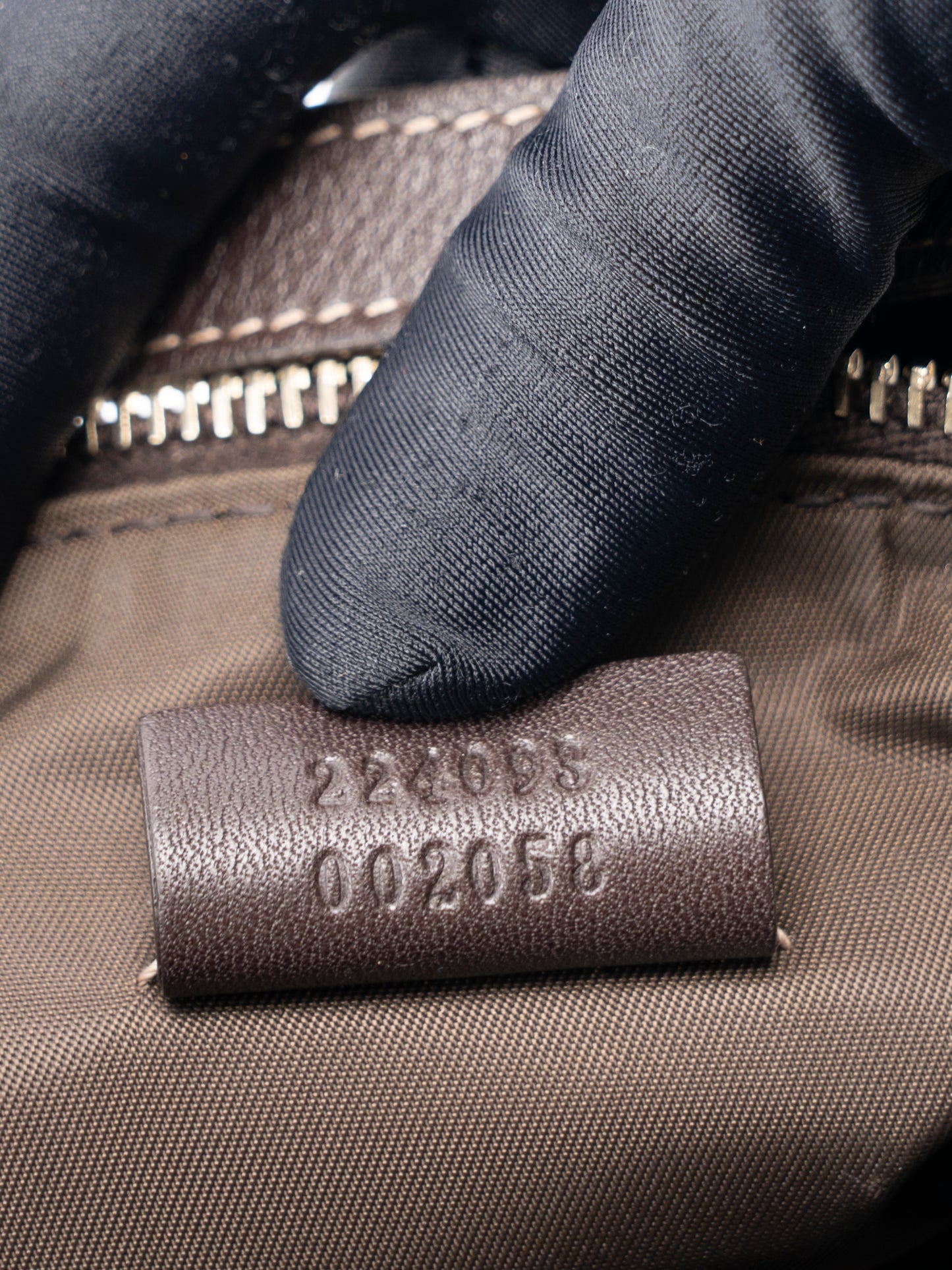 グッチ GGキャンバス ハンドバッグ キャンバス ベージュ ゴールド金具