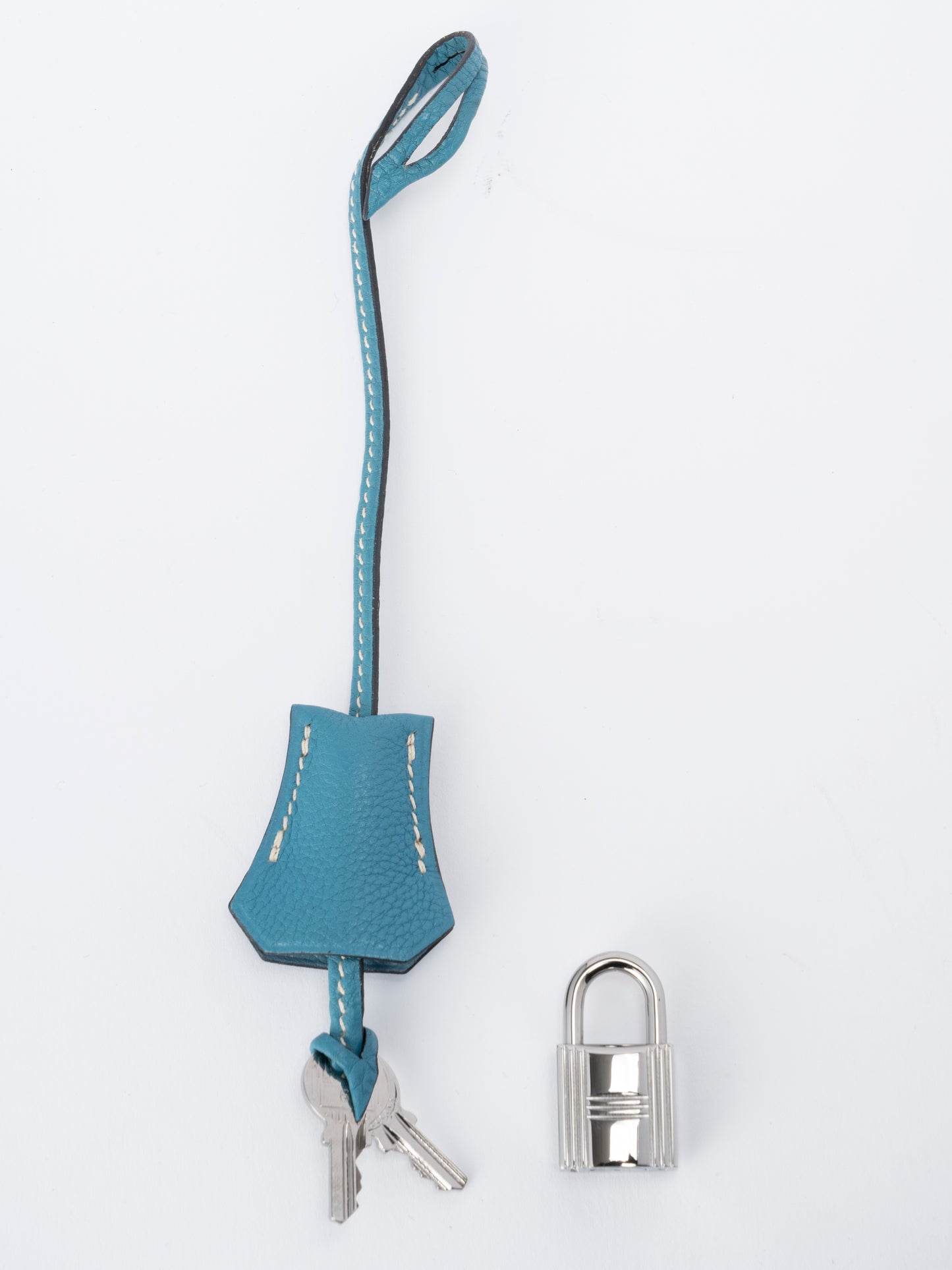 エルメス ケリー32 ハンドバッグ 内縫い □J刻:2006年 トゴ ブルージーン シルバー金具