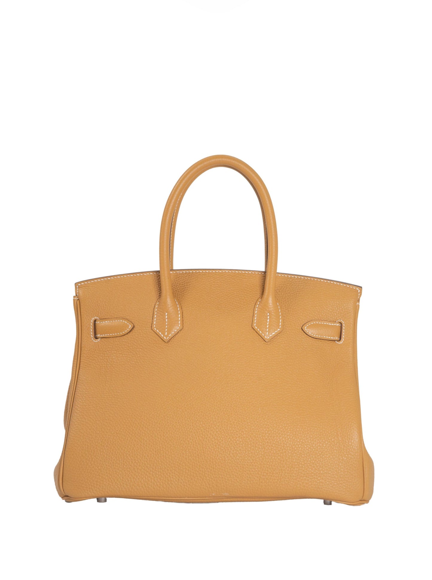 Hermes Birkin 30 Handbag H: 2004 Palladium hardware Togo Natural