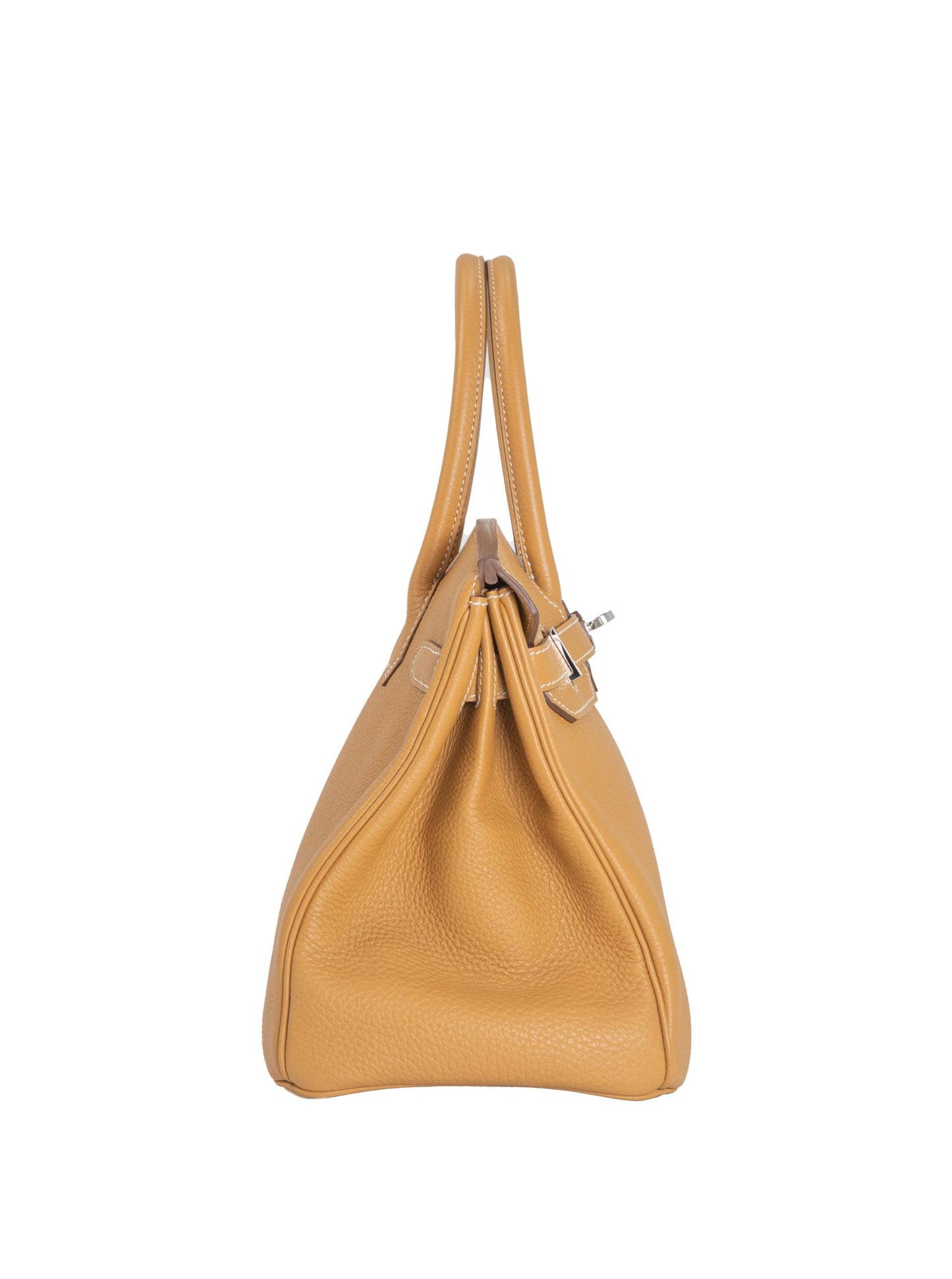Hermes Birkin 30 Handbag H: 2004 Palladium hardware Togo Natural