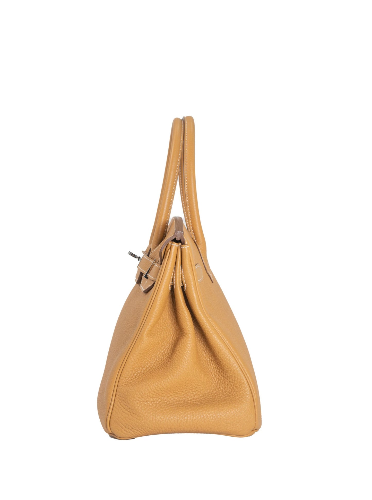 Hermes Birkin 30 Handbag H: 2004 Palladium hardware Togo Natural
