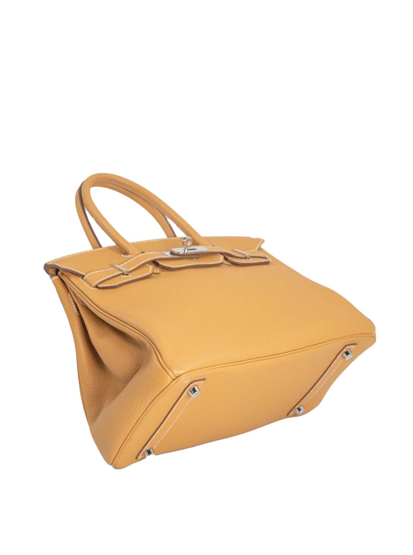 Hermes Birkin 30 Handbag H: 2004 Palladium hardware Togo Natural