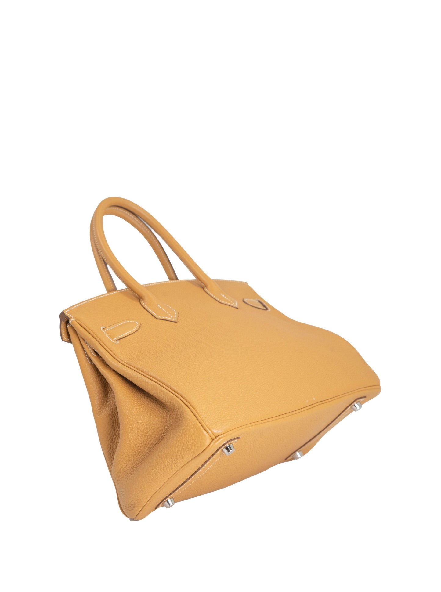 Hermes Birkin 30 Handbag H: 2004 Palladium hardware Togo Natural