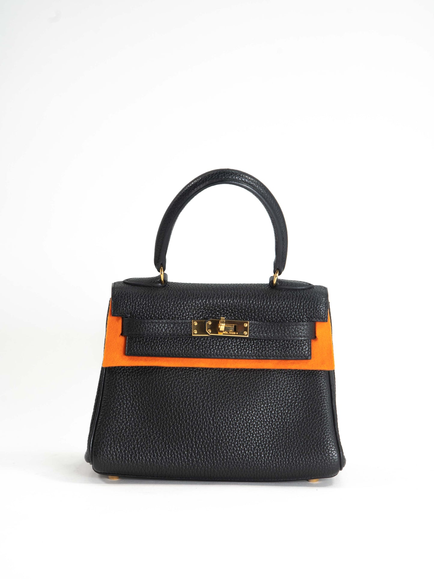 Hermes Rare Mini Kelly 2WAY Shoulder Bag H: 2004 Gold Hardware Togo Leather Black