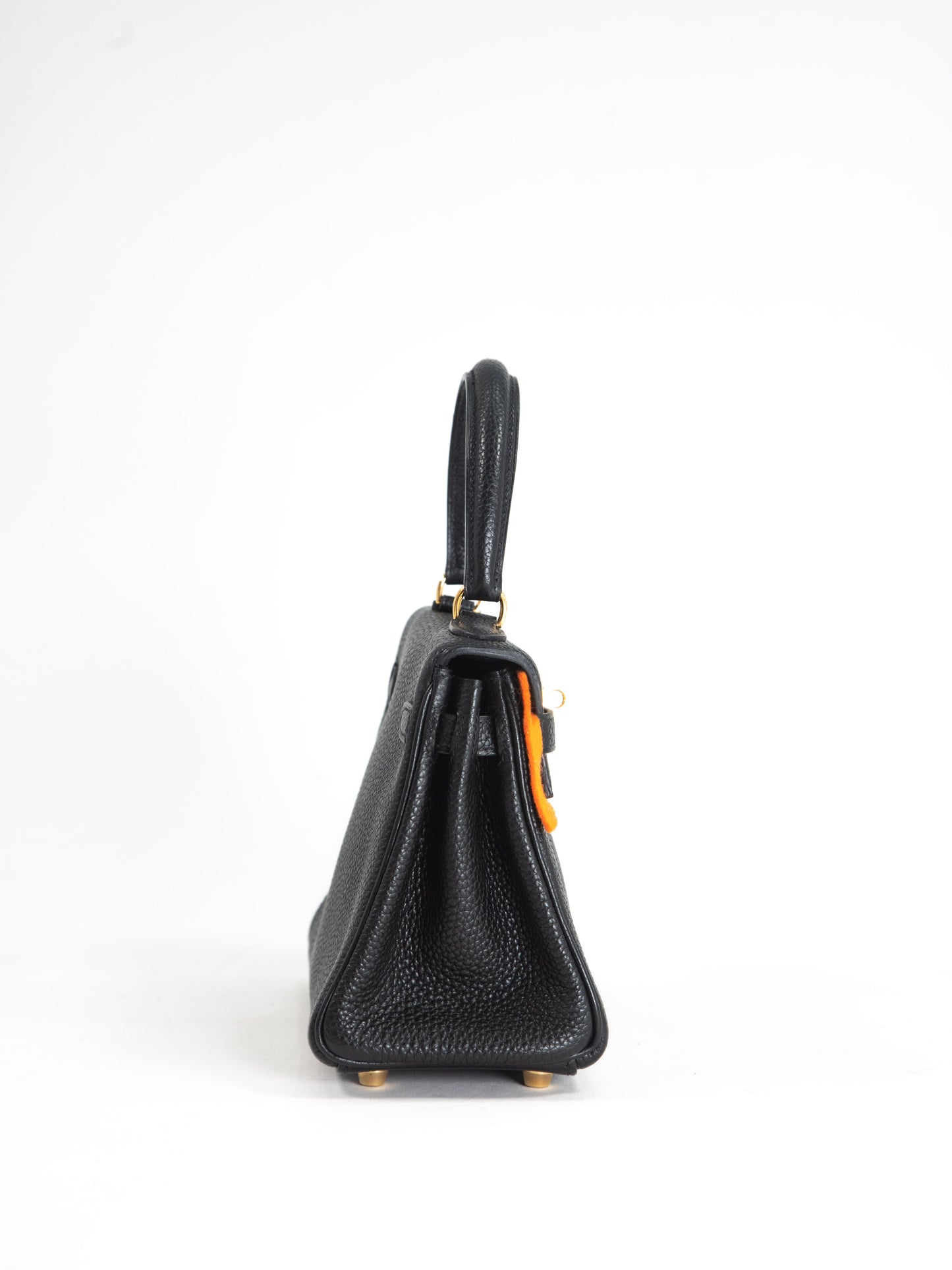 Hermes Rare Mini Kelly 2WAY Shoulder Bag H: 2004 Gold Hardware Togo Leather Black