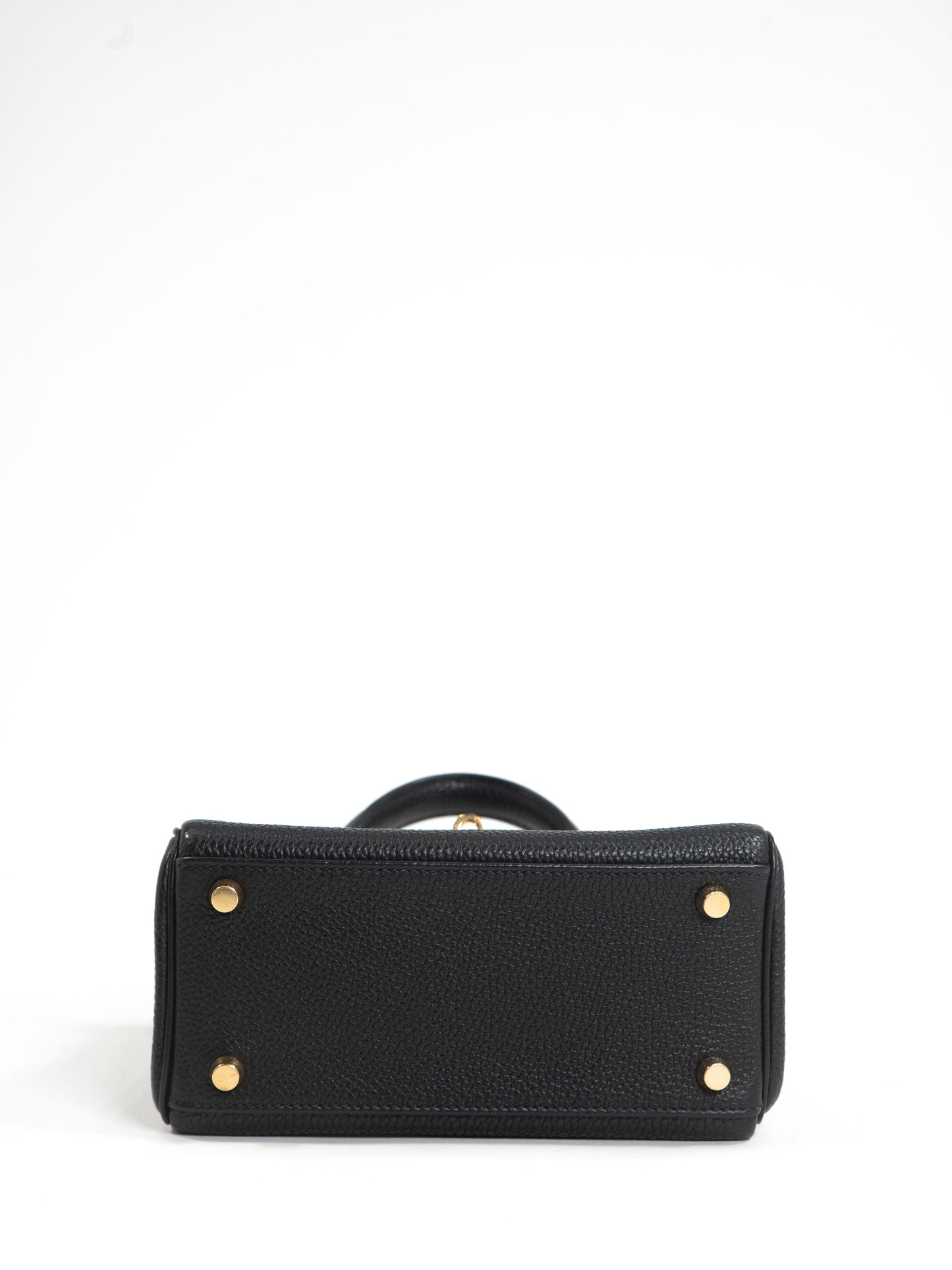 Hermes Rare Mini Kelly 2WAY Shoulder Bag H: 2004 Gold Hardware Togo Leather Black