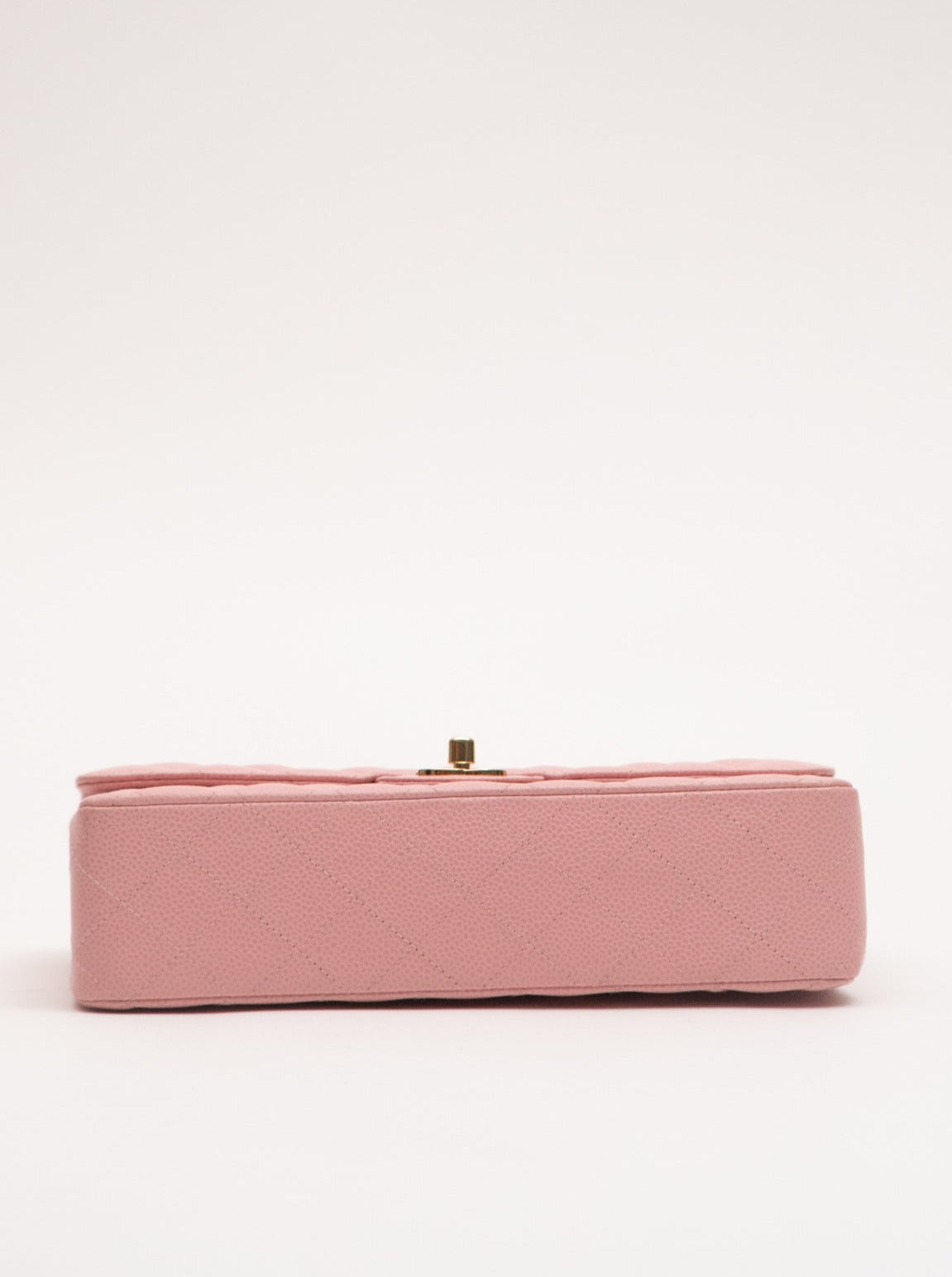 Chanel Classic Flap Matelasse Chain Shoulder Bag Caviar Skin Pink Sakura Pink
