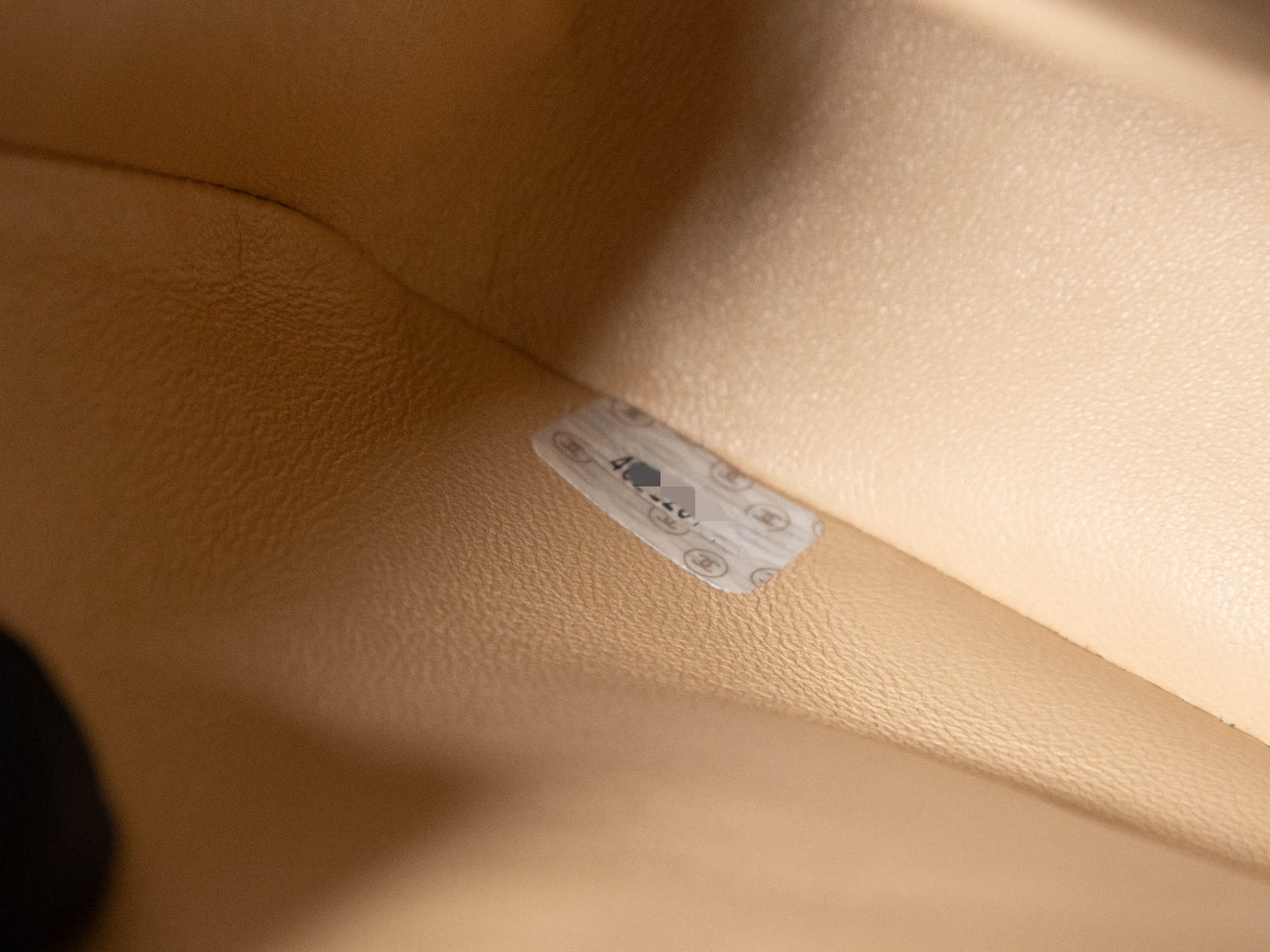Chanel V flap matelasse handbag lambskin beige