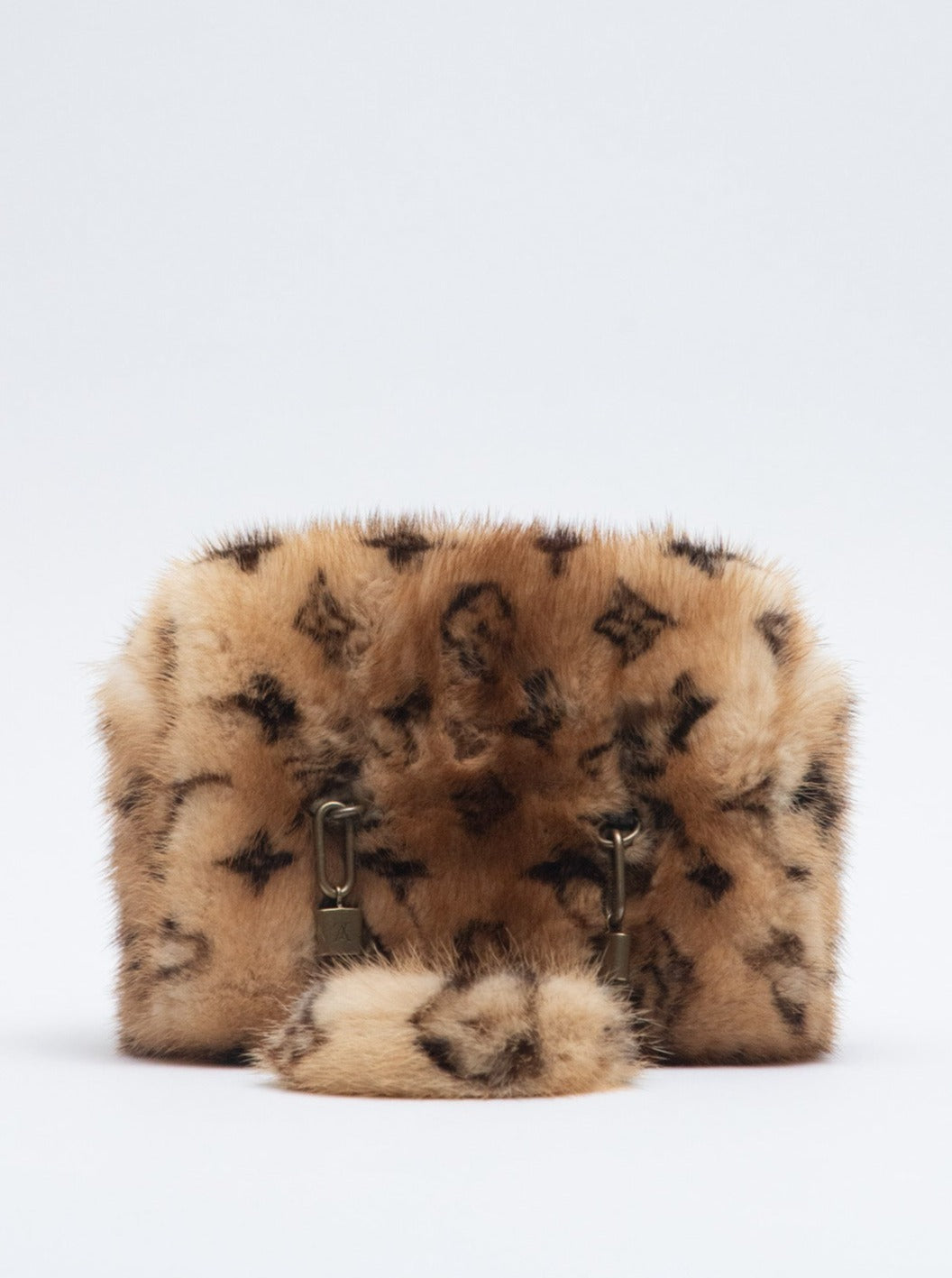 Louis Vuitton Limited M92703 Mini Papillon Handbag Mink Fur Monogram