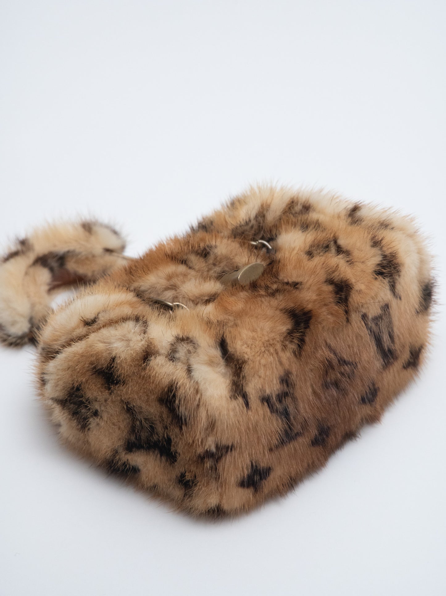 Louis Vuitton Limited M92703 Mini Papillon Handbag Mink Fur Monogram