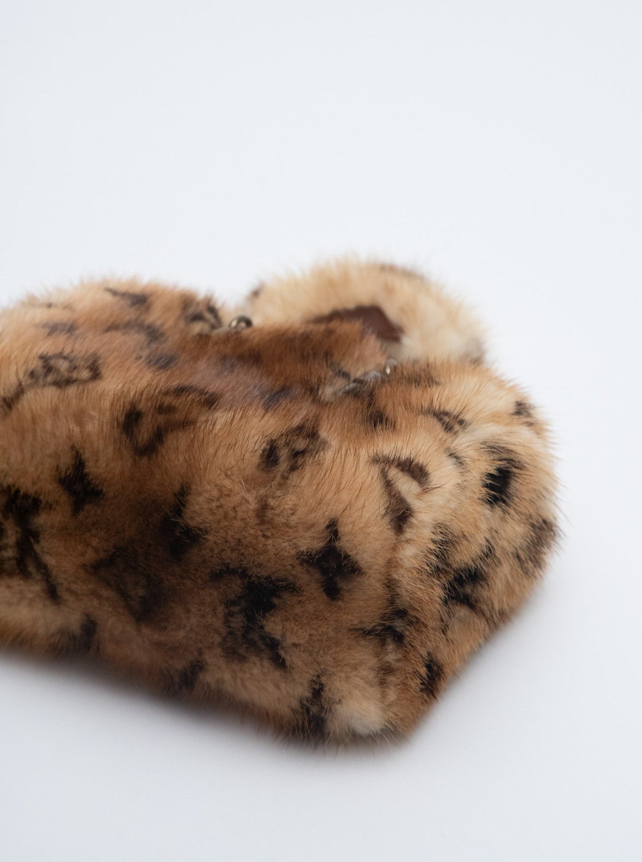 Louis Vuitton Limited M92703 Mini Papillon Handbag Mink Fur Monogram