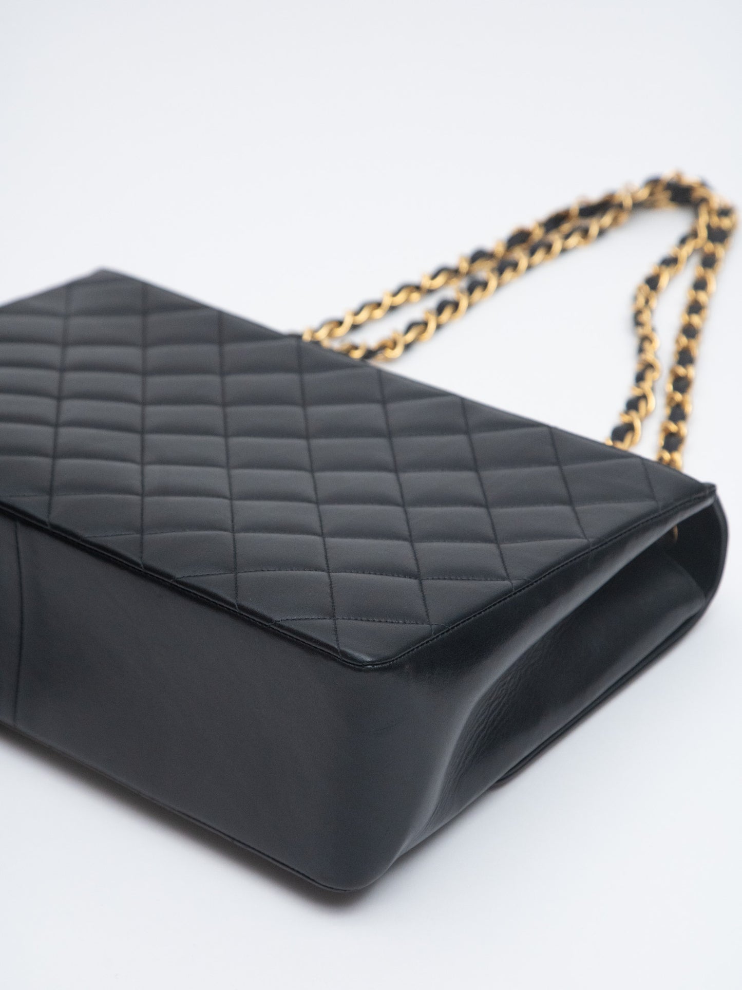 Chanel Decacoco Mark Matelasse 单肩包 小羊皮 黑色 金扣