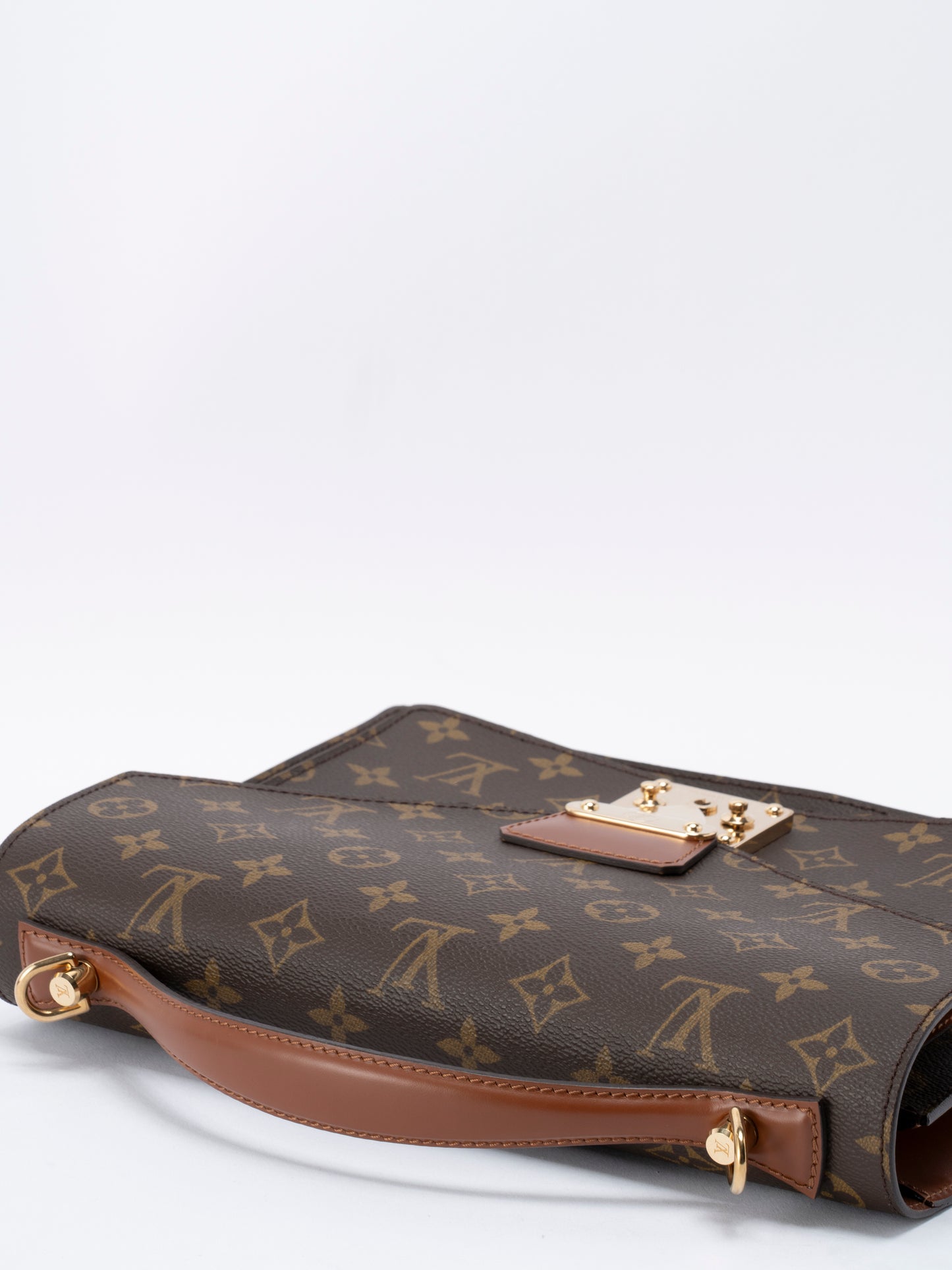 ルイ・ヴィトン M51185 モンソー28 ショルダーバッグ モノグラムキャンバス ブラウン ゴールド金具