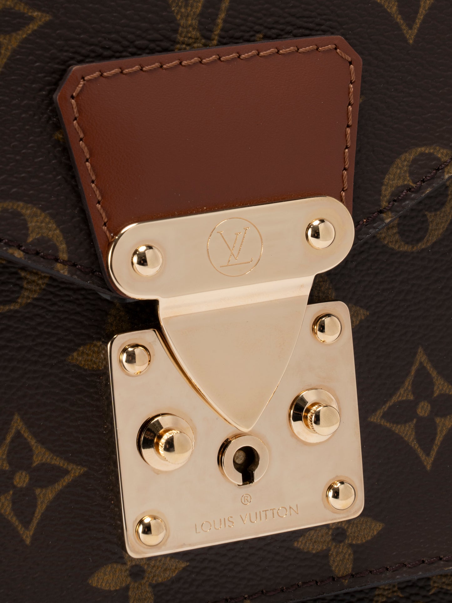 ルイ・ヴィトン M51185 モンソー28 ショルダーバッグ モノグラムキャンバス ブラウン ゴールド金具