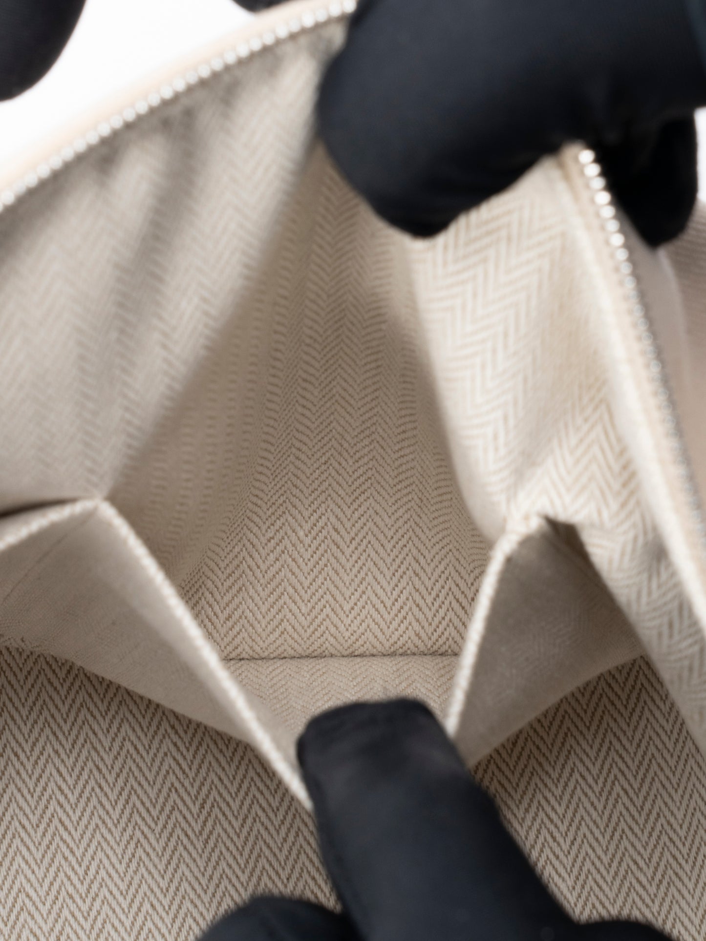 エルメス ブリッドアブラックGM ポーチ バッグ トワルオフェシェ ナチュラル26 シルバー金具