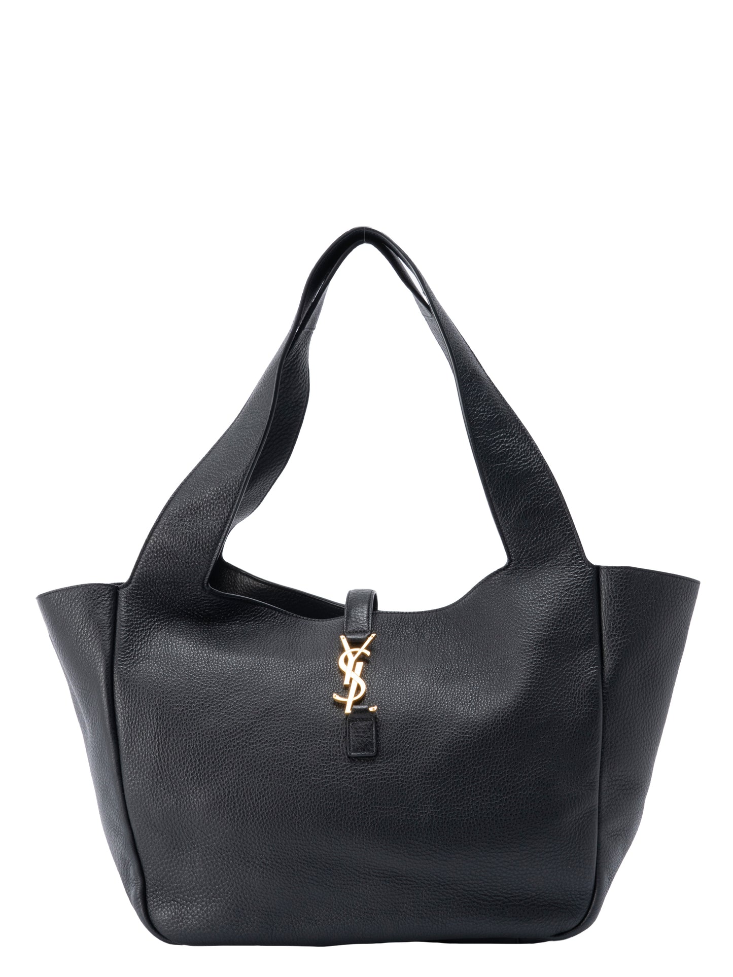 サンローラン LE 5 A 7 BEA トートバッグ ソフトディアスキン ブラック ゴールド金具