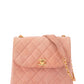 シャネル マトラッセ チェーンショルダーバッグ スエード ピンク ゴールド金具