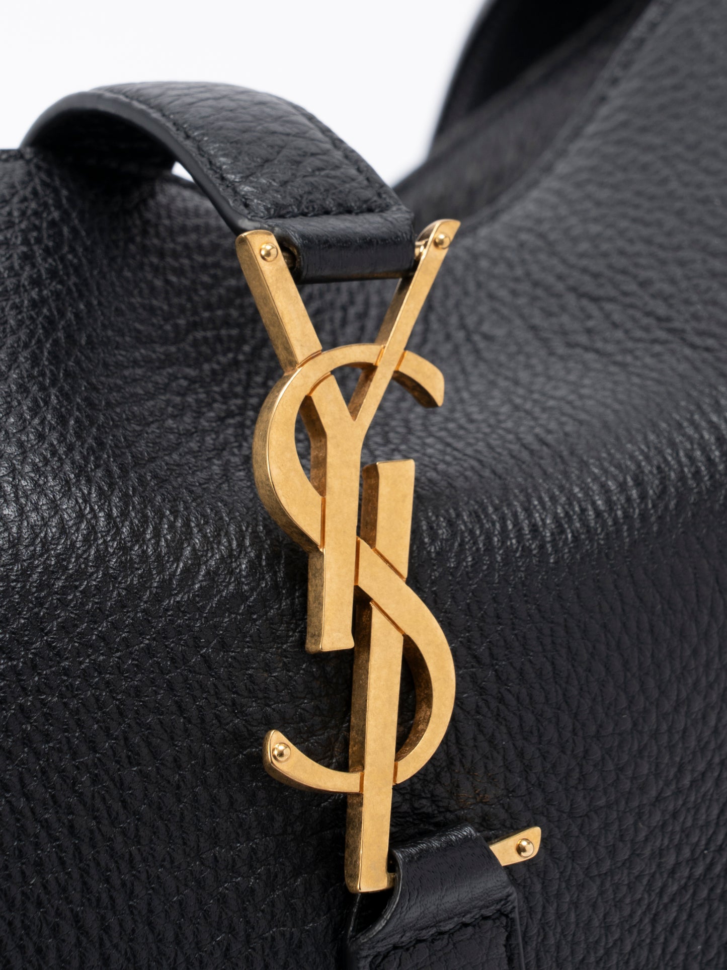 サンローラン LE 5 A 7 BEA トートバッグ ソフトディアスキン ブラック ゴールド金具