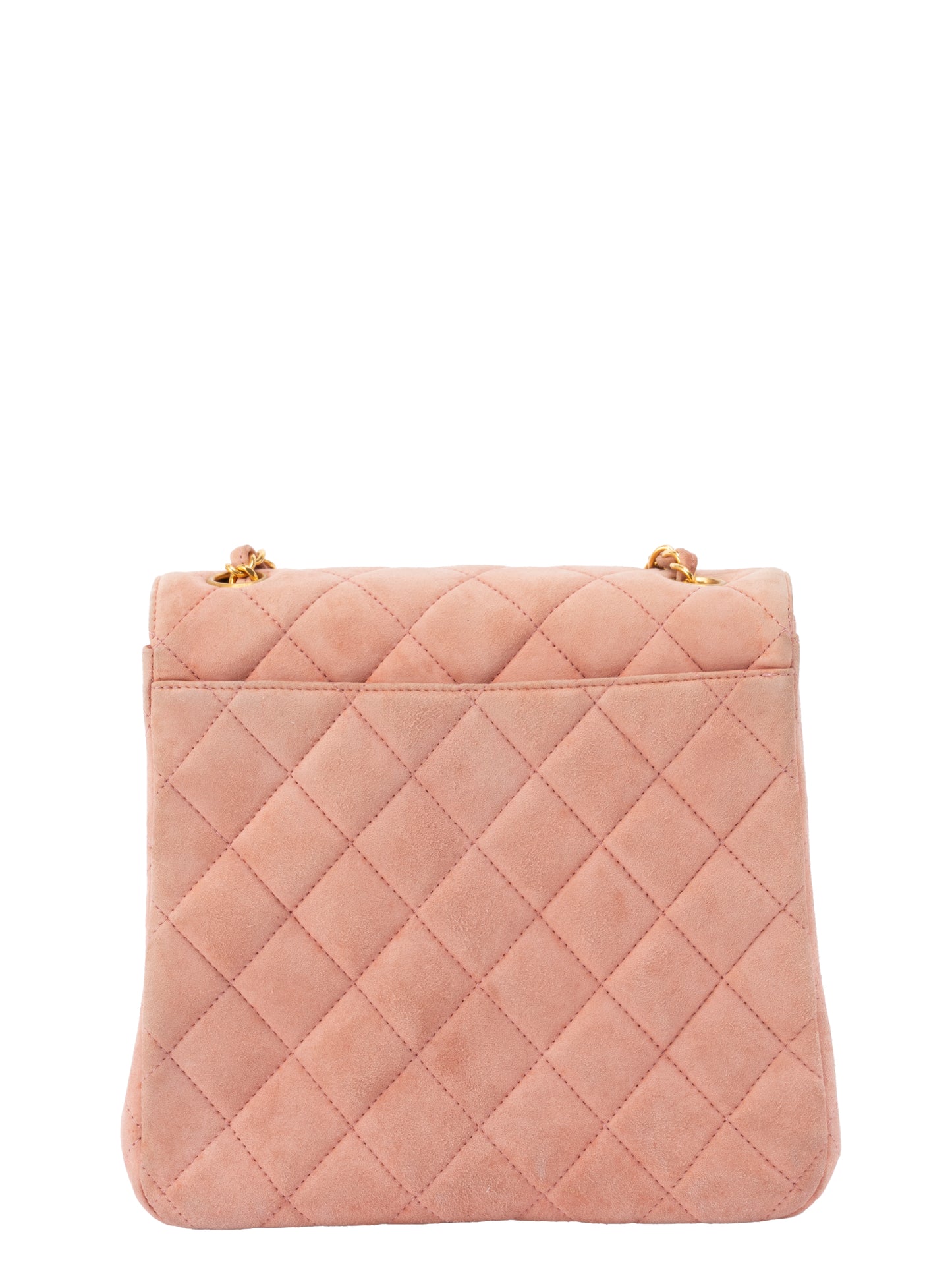 シャネル マトラッセ チェーンショルダーバッグ スエード ピンク ゴールド金具