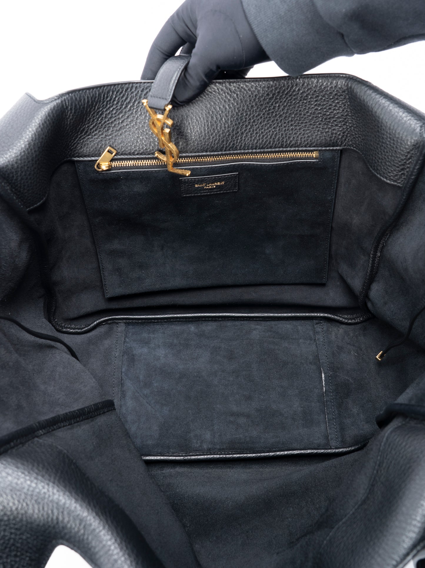 サンローラン LE 5 A 7 BEA トートバッグ ソフトディアスキン ブラック ゴールド金具