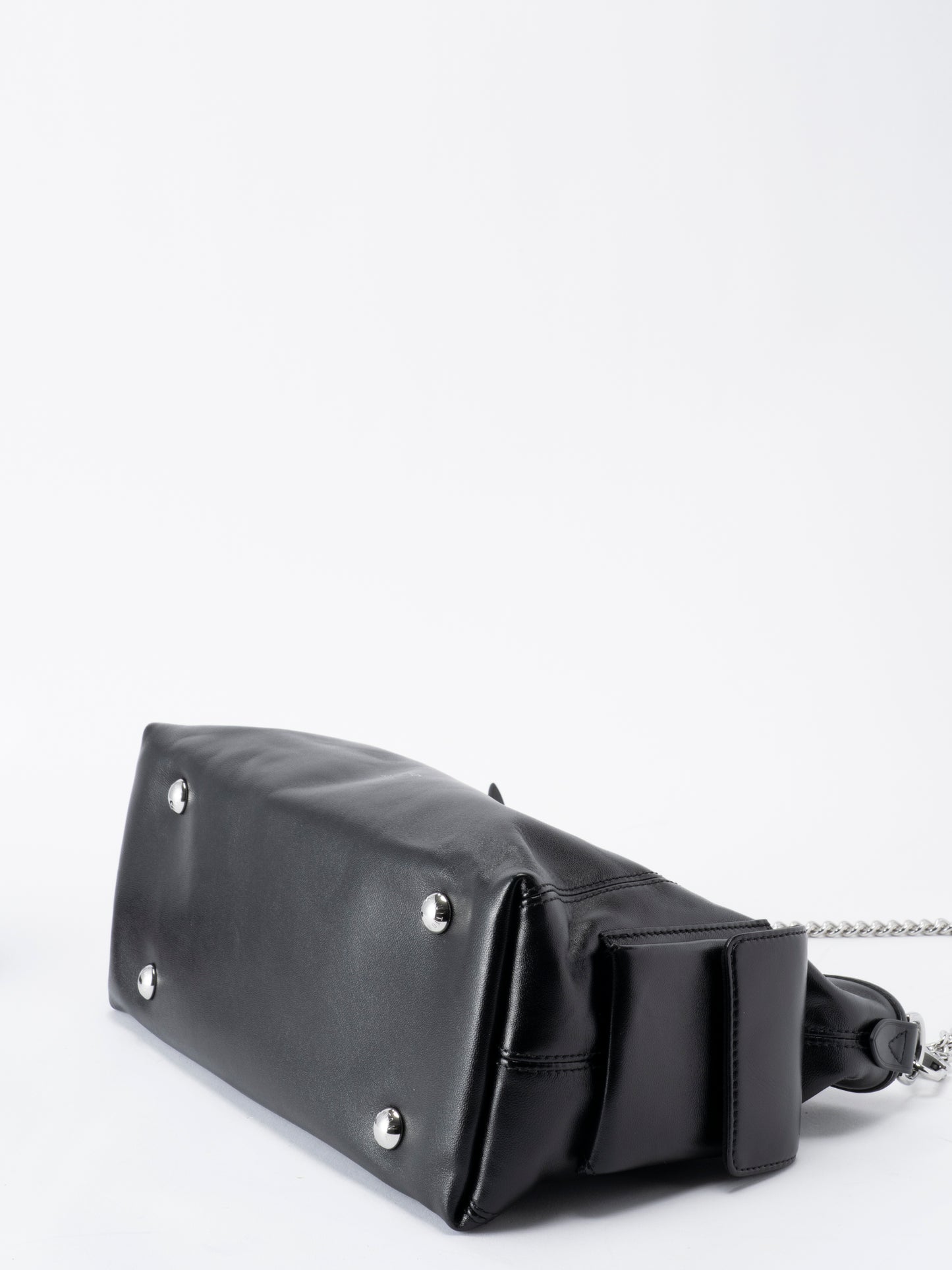 ルイ・ヴィトン M24861 キャリーオール カーゴPM ICチップ 2WAY ショルダーバッグ ラムスキン ブラック シルバー金具