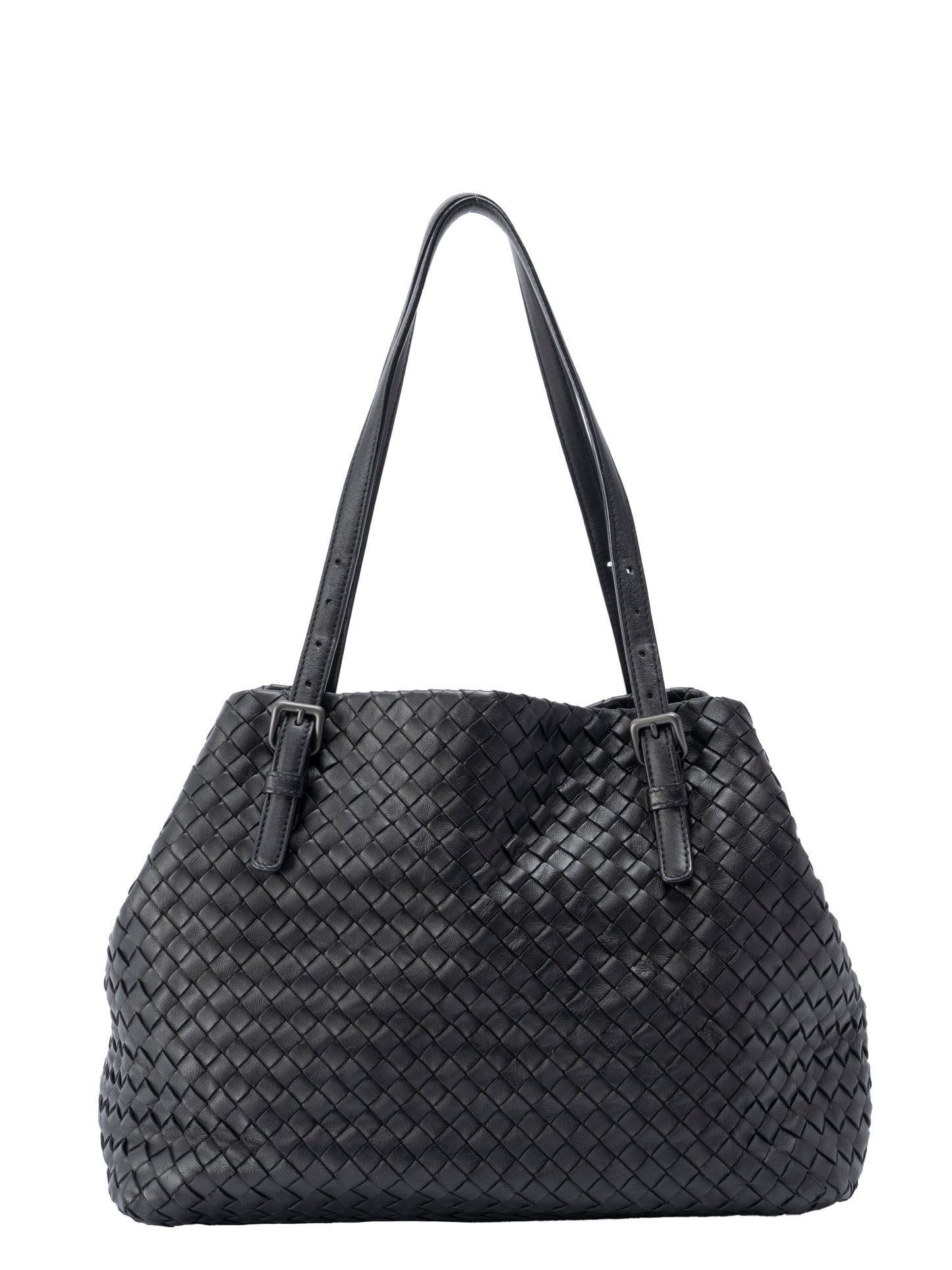 ボッテガヴェネタ イントレチャート トートバッグ レザー ブラック