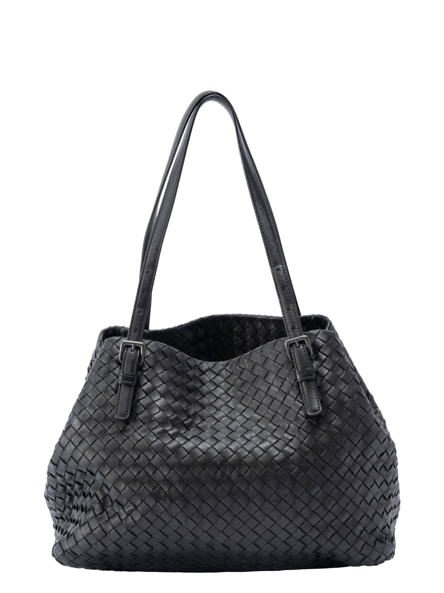 ボッテガヴェネタ イントレチャート トートバッグ レザー ブラック