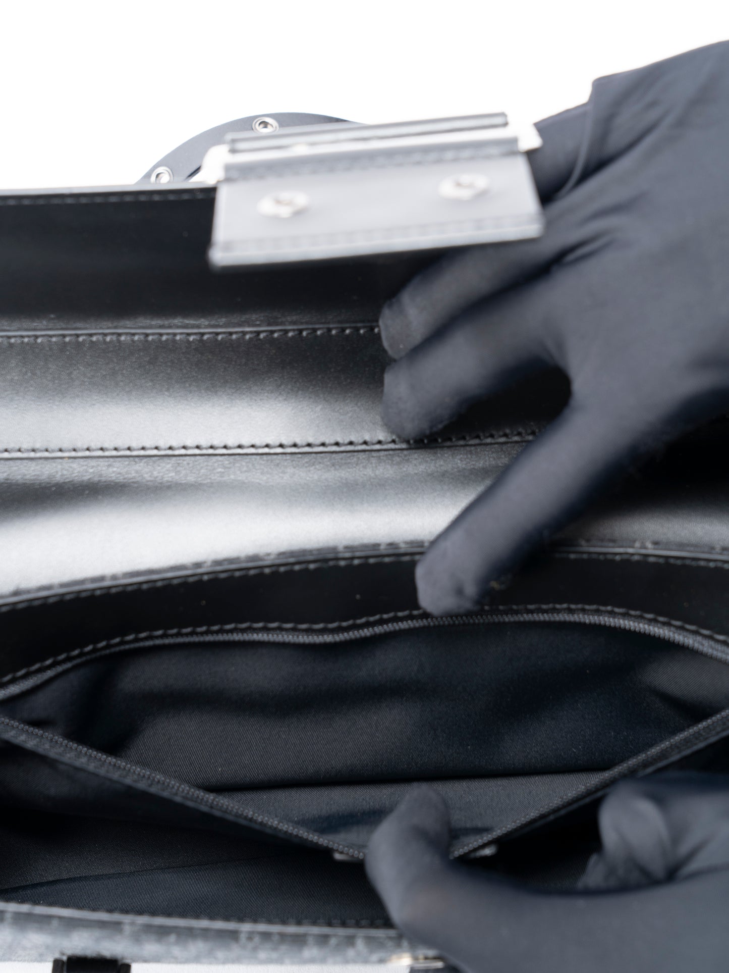 ディオール トロッター ストリートシック ショルダーバッグ レザー×キャンバス ブラック シルバー金具