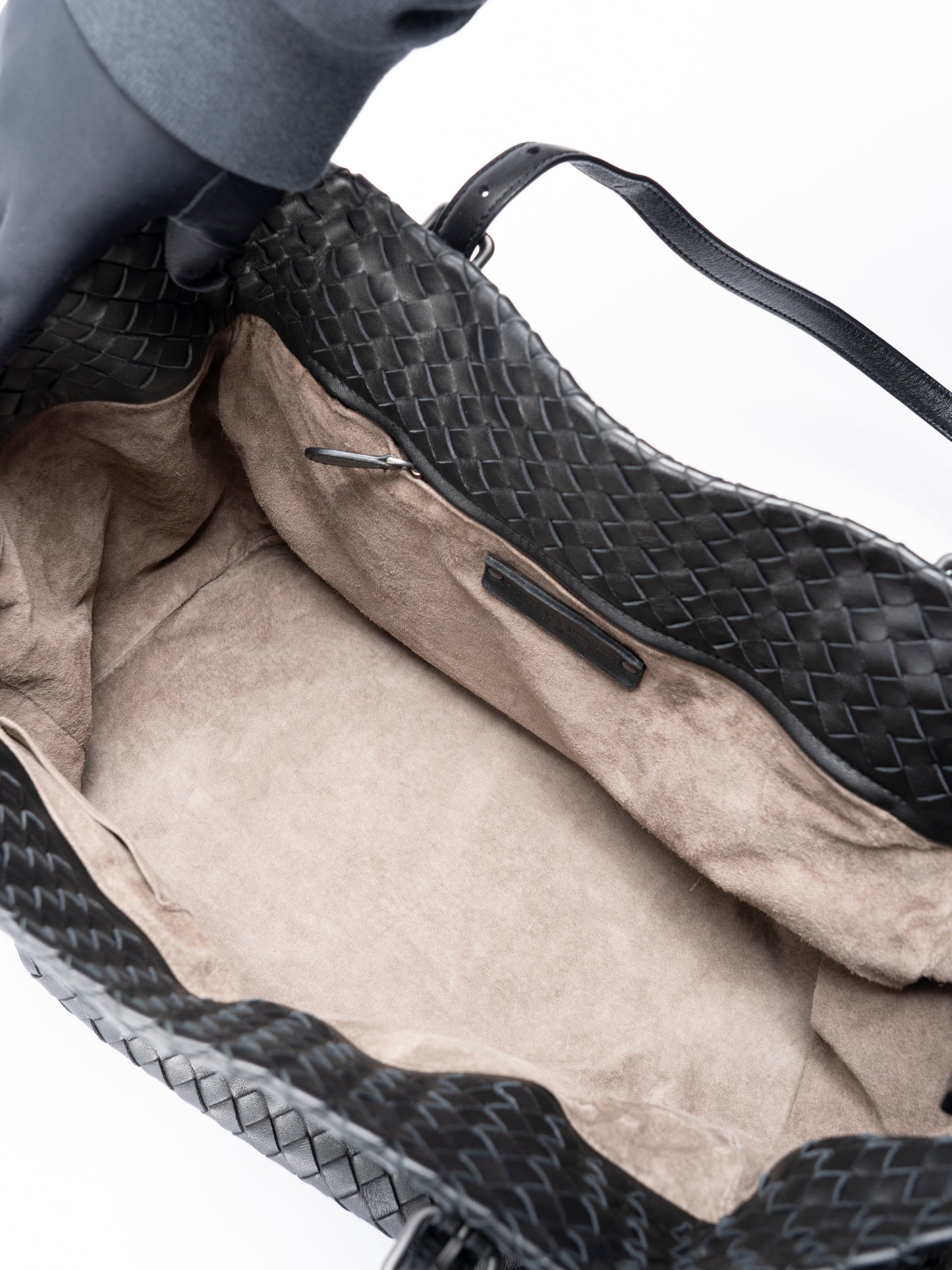 ボッテガヴェネタ イントレチャート トートバッグ レザー ブラック