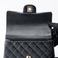 シャネル トップハンドル ミニフラップ 2WAYショルダーバッグ ラムスキン ブラック ゴールド金具