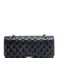 シャネル Wフラップ マトラッセ25 シリアルプレート チェーンショルダーバッグ キャビアスキン ブラック ゴールド金具
