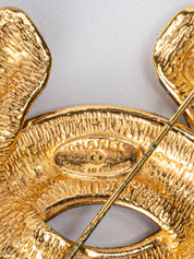 CHANEL Coco Mark Brooch Gold Plated Gold