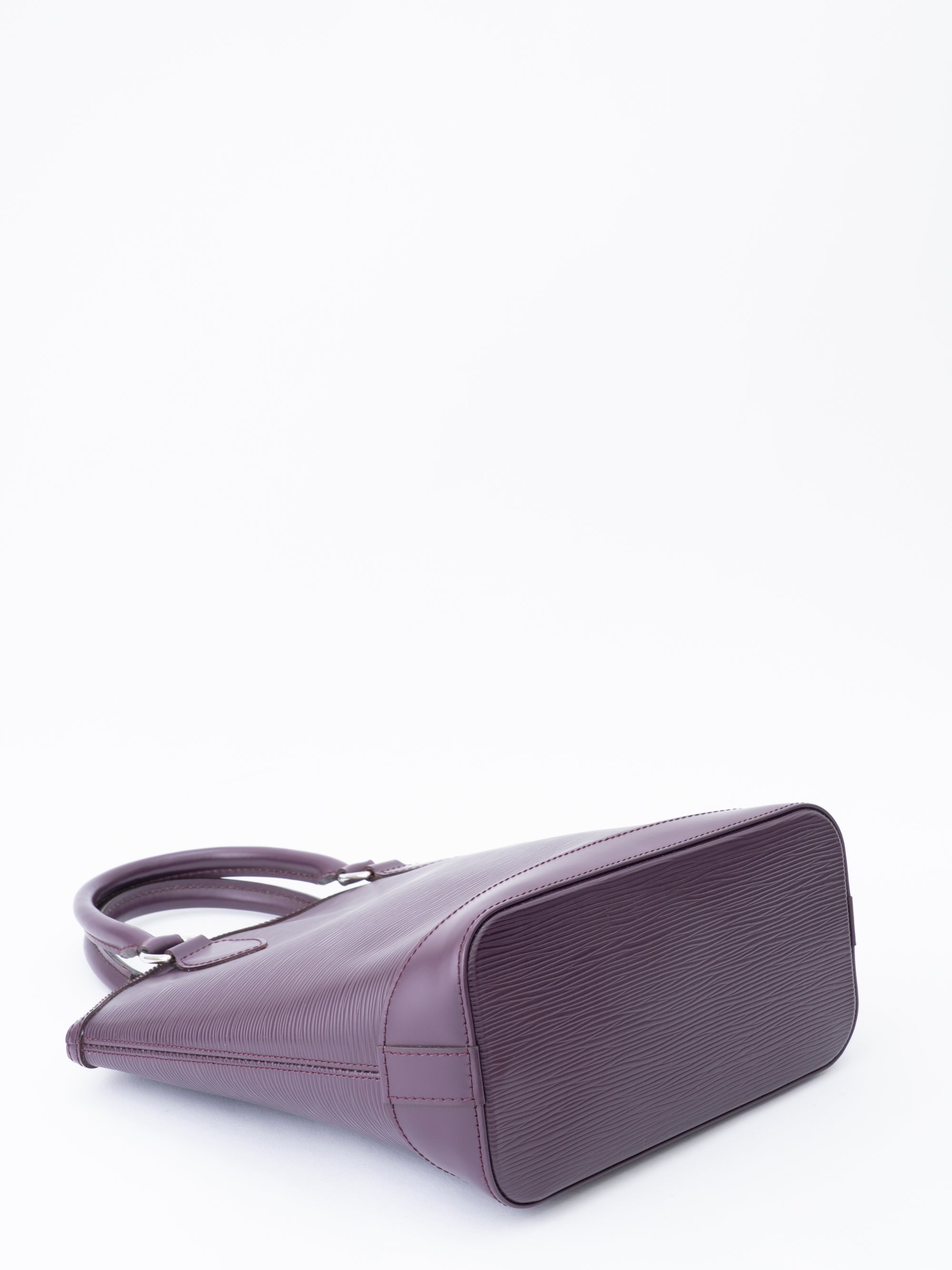 Louis Vuitton M4229K Lockit Handbag Epi Purple Silver Hardware