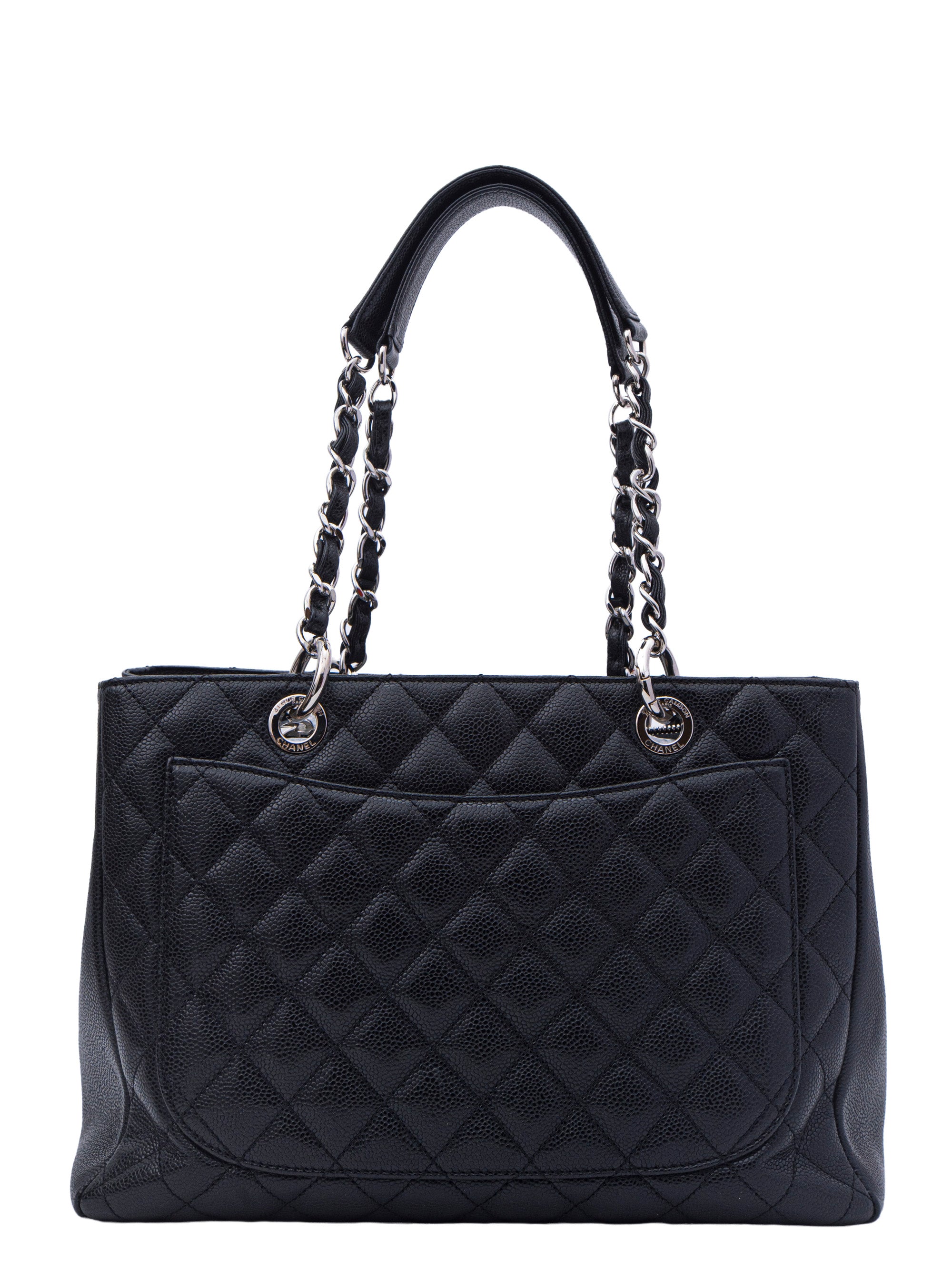 シャネル マトラッセ GSTトートバッグ　キャビアスキン 黒 シルバー金具 CHANEL CHANEL シャネル マトラッセ GSTトートバッグ ブラック