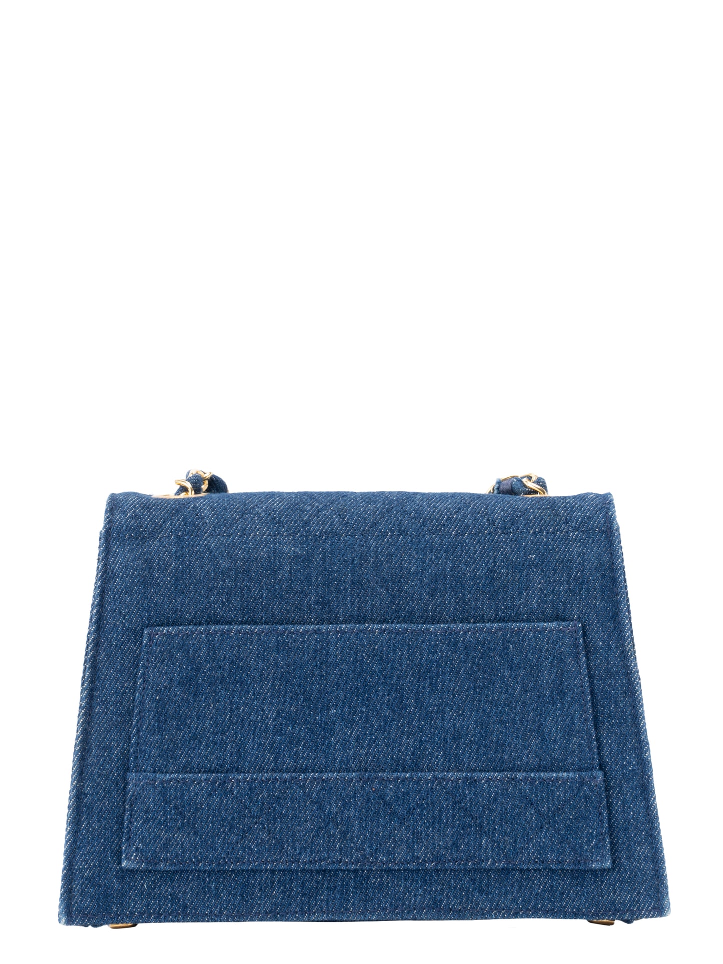 シャネル ココマーク チェーンショルダーバッグ デニム ブルー ゴールド金具