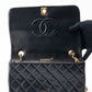 シャネル マトラッセ フルフラップ チェーンショルダーバッグ ラムスキン ブラック ゴールド金具