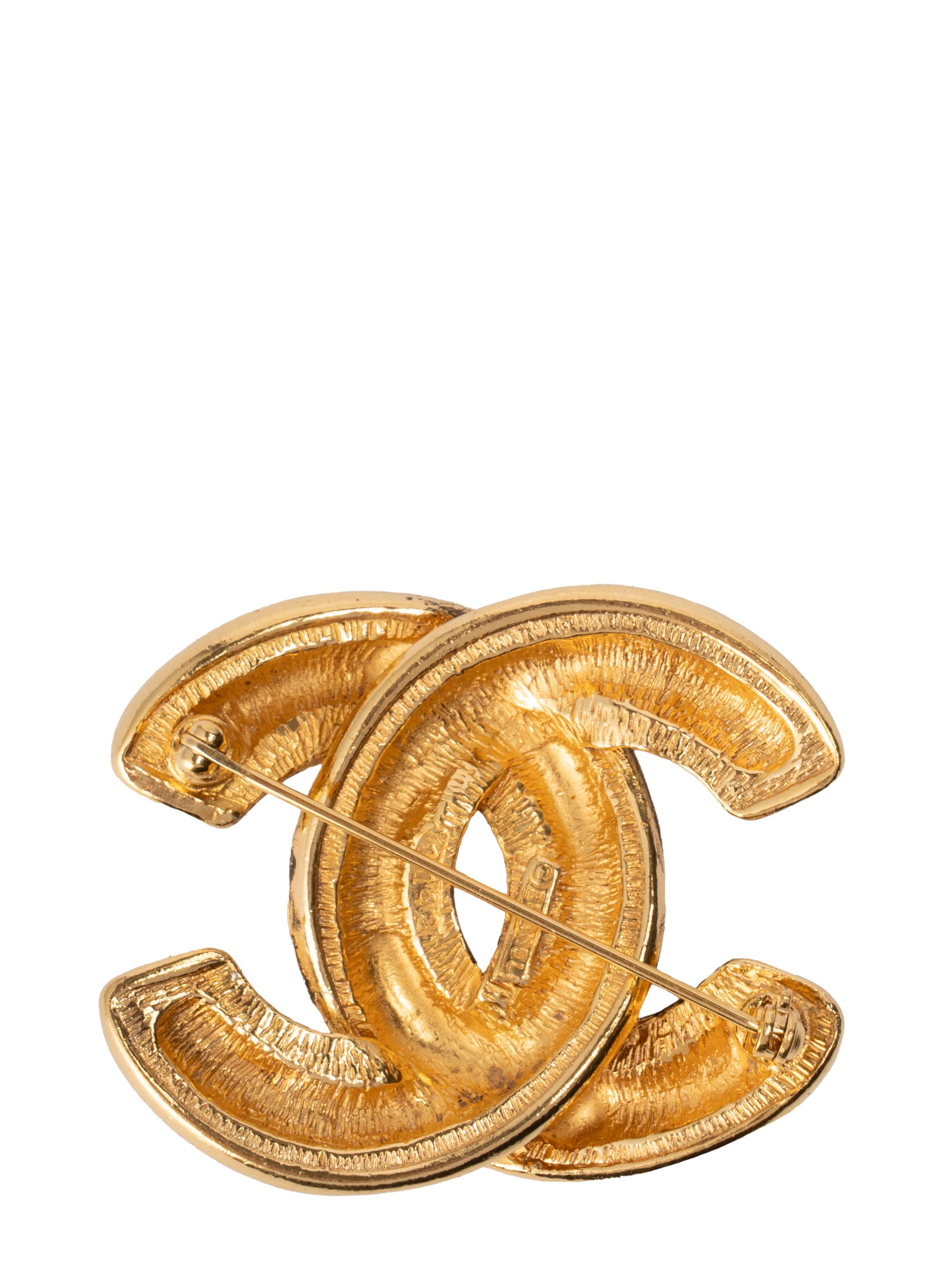 CHANEL Coco Mark Brooch Gold Plated Gold