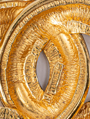 CHANEL Coco Mark Brooch Gold Plated Gold