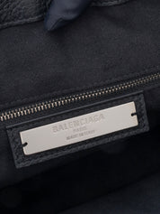バレンシアガ ル シティ ラージ 2WAYハンドバッグ レザー ブラック シルバー金具 未使用