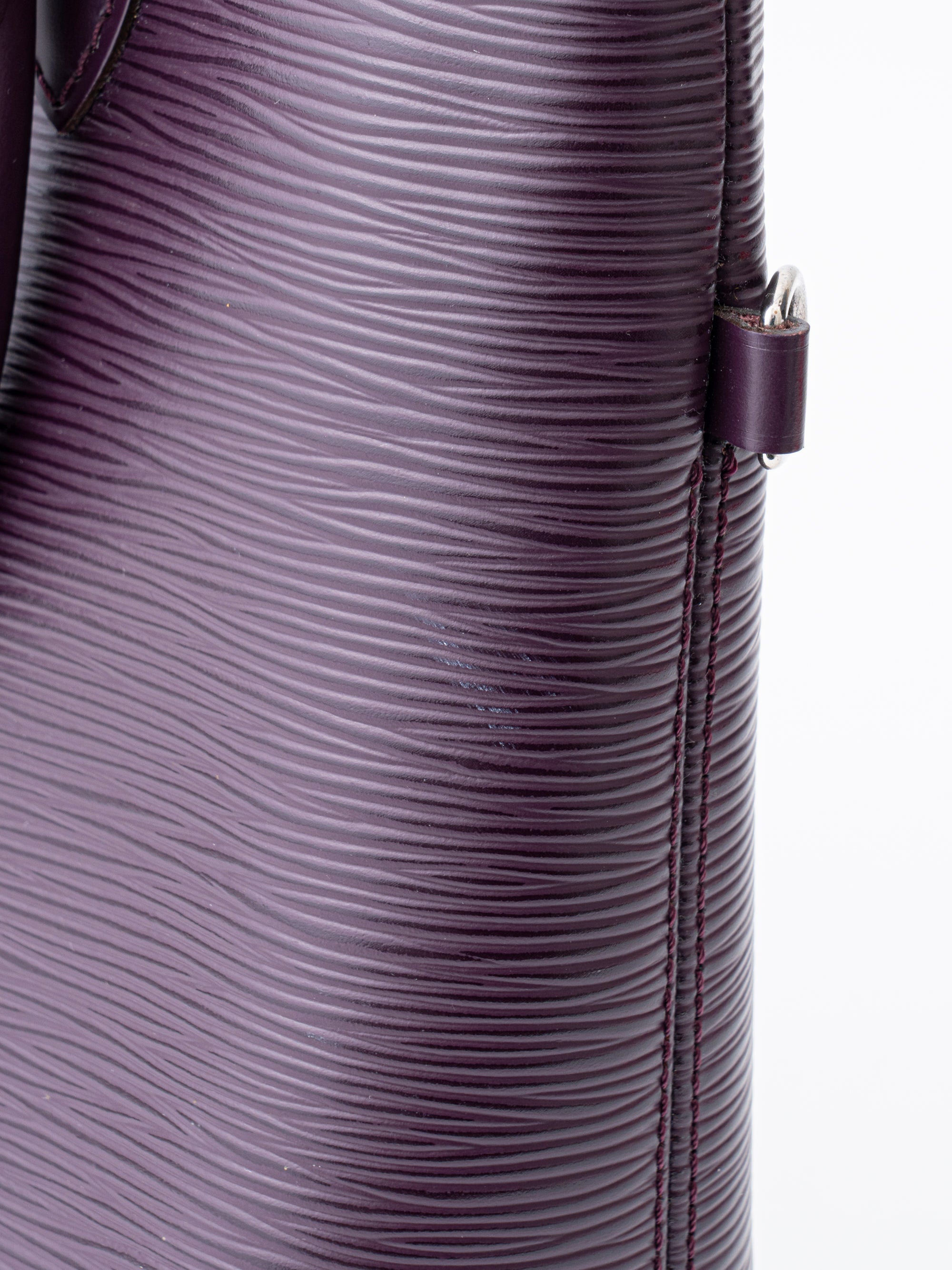 Louis Vuitton M4229K Lockit Handbag Epi Purple Silver Hardware