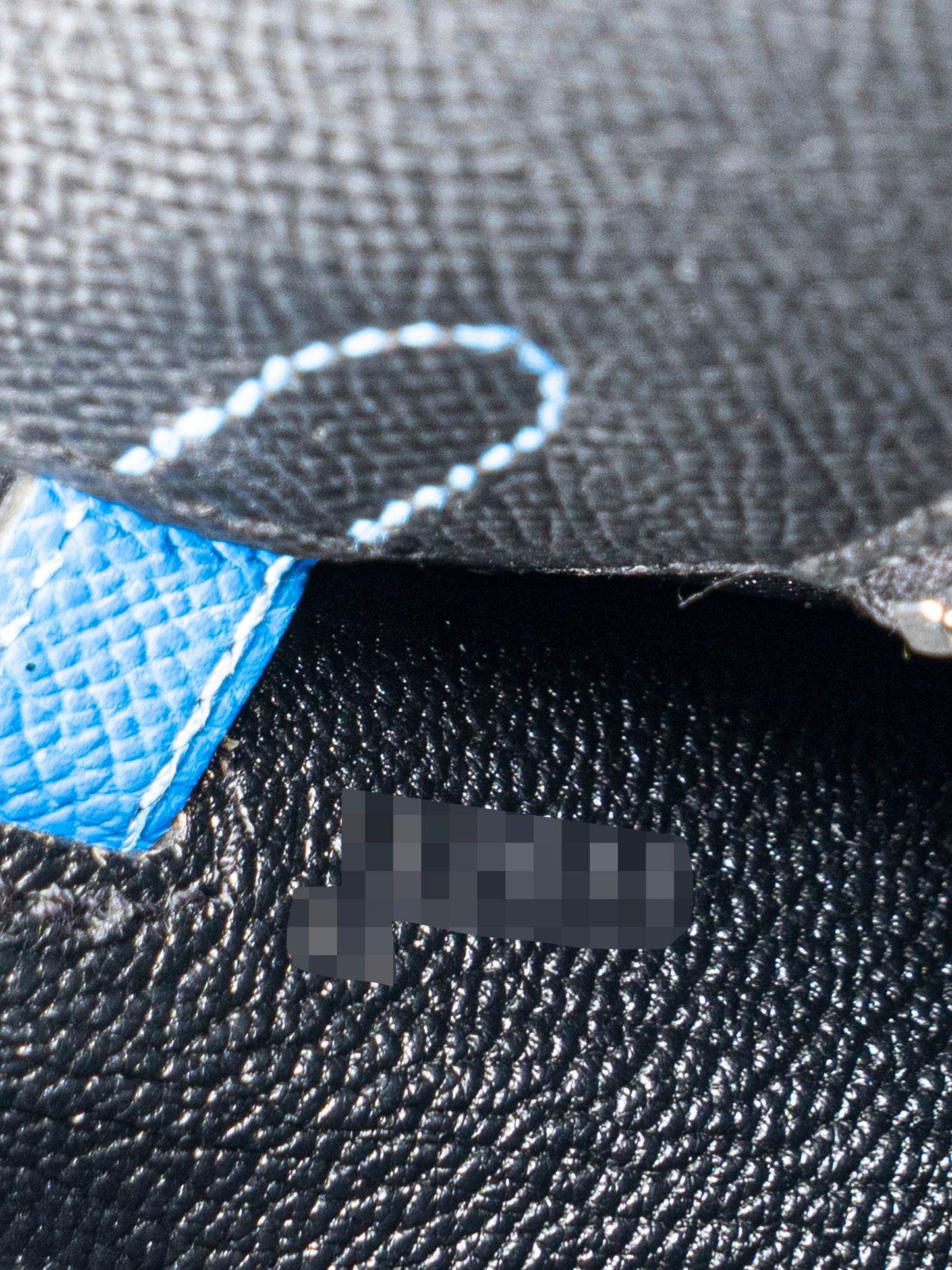 エルメス ケリー25 トリコロール ハンドバッグ 外縫い K刻:2025年 エプソン ブラック×ブルーイドラ×アルドワーズ シルバー金具 新品