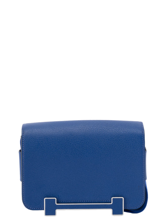 エルメス ゲタ ショルダーバッグ U刻:2022年 シェーブル ブルーネイビー7U シルバー金具