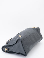 Balenciaga The City 2-Way Handbag Leather Light Gray Gold-Tone Hardware